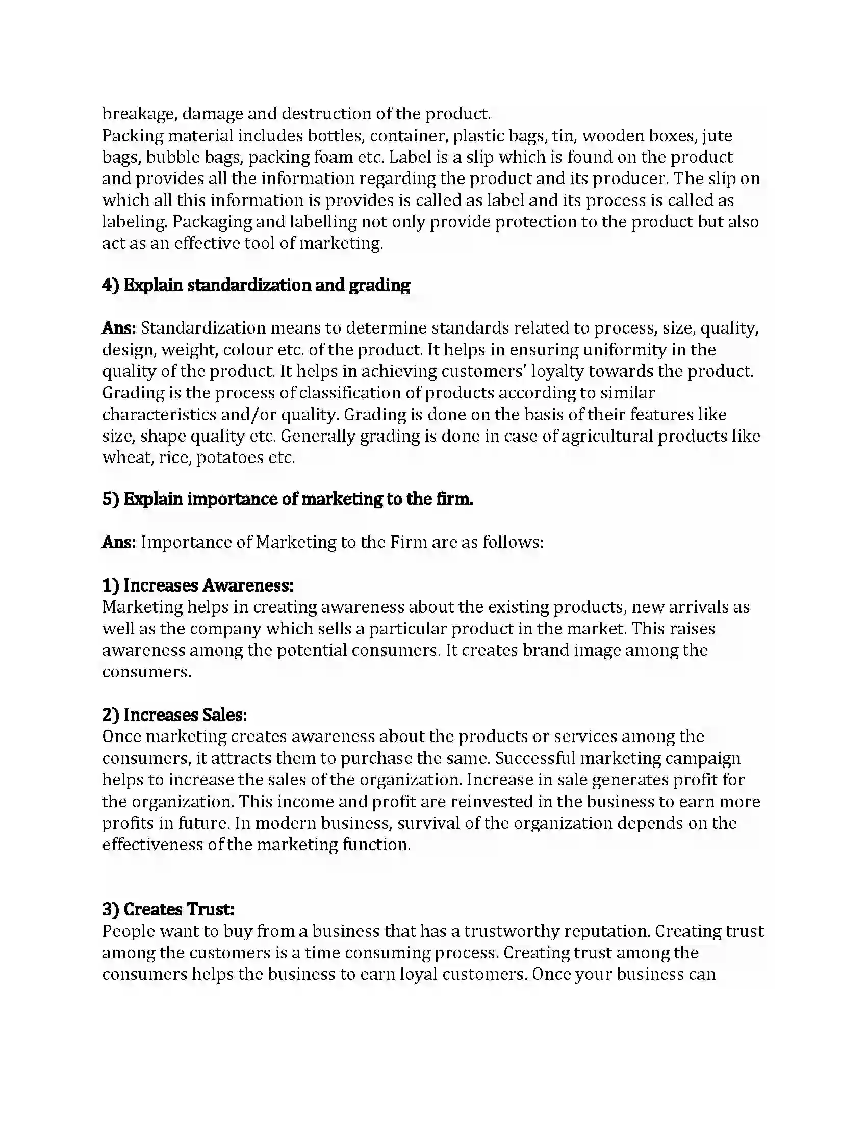 Maharashtra Board Class 12th Organization of Commerce & Management Marketing Revision Note 16