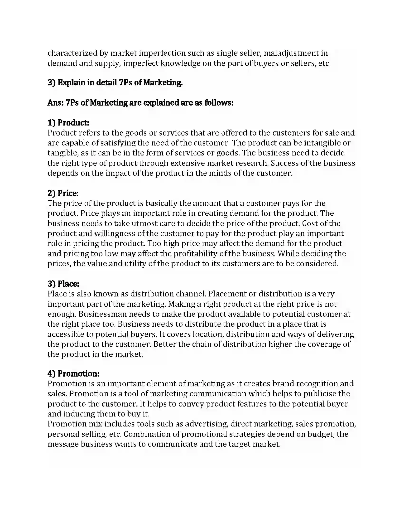Maharashtra Board Class 12th Organization of Commerce & Management Marketing Revision Note 21