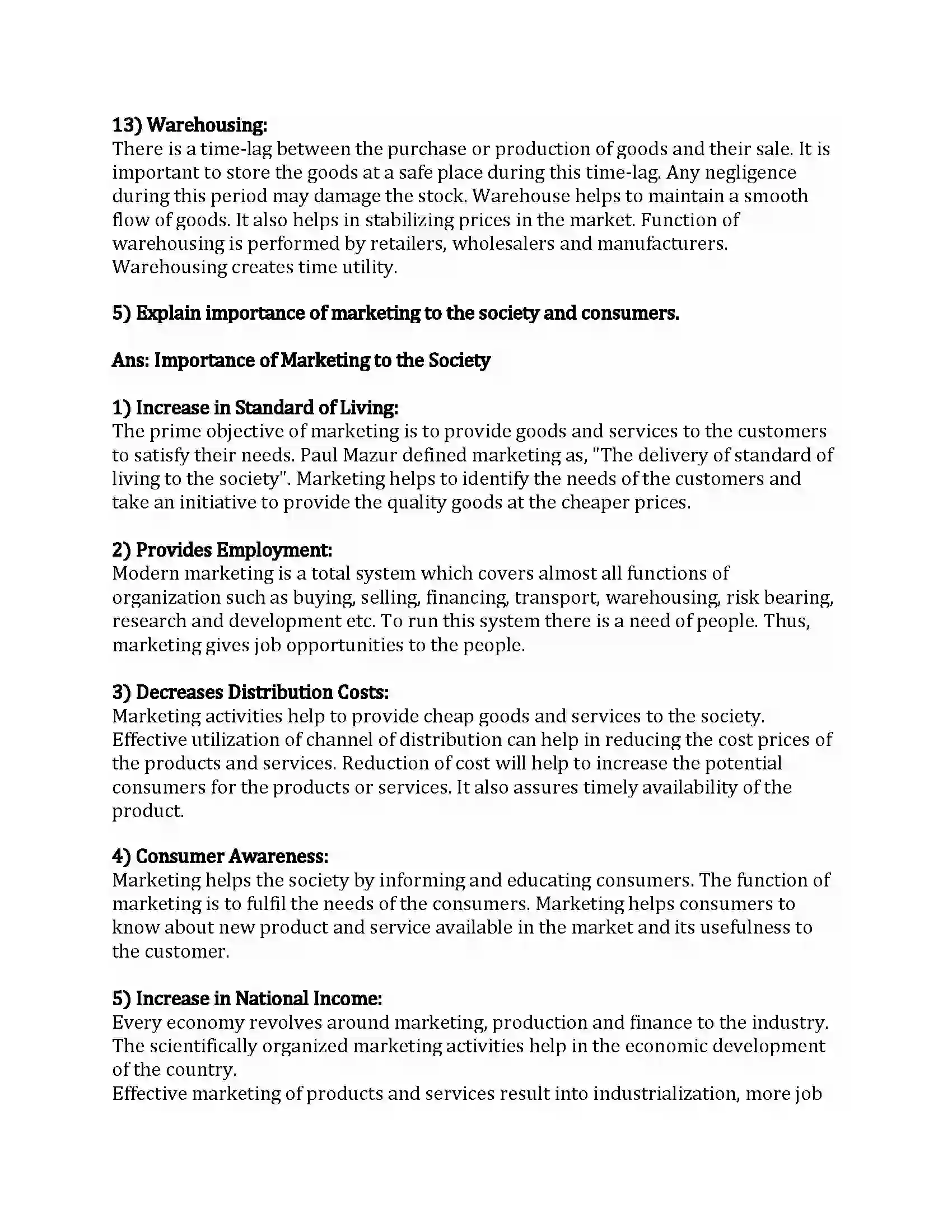 Maharashtra Board Class 12th Organization of Commerce & Management Marketing Revision Note 25