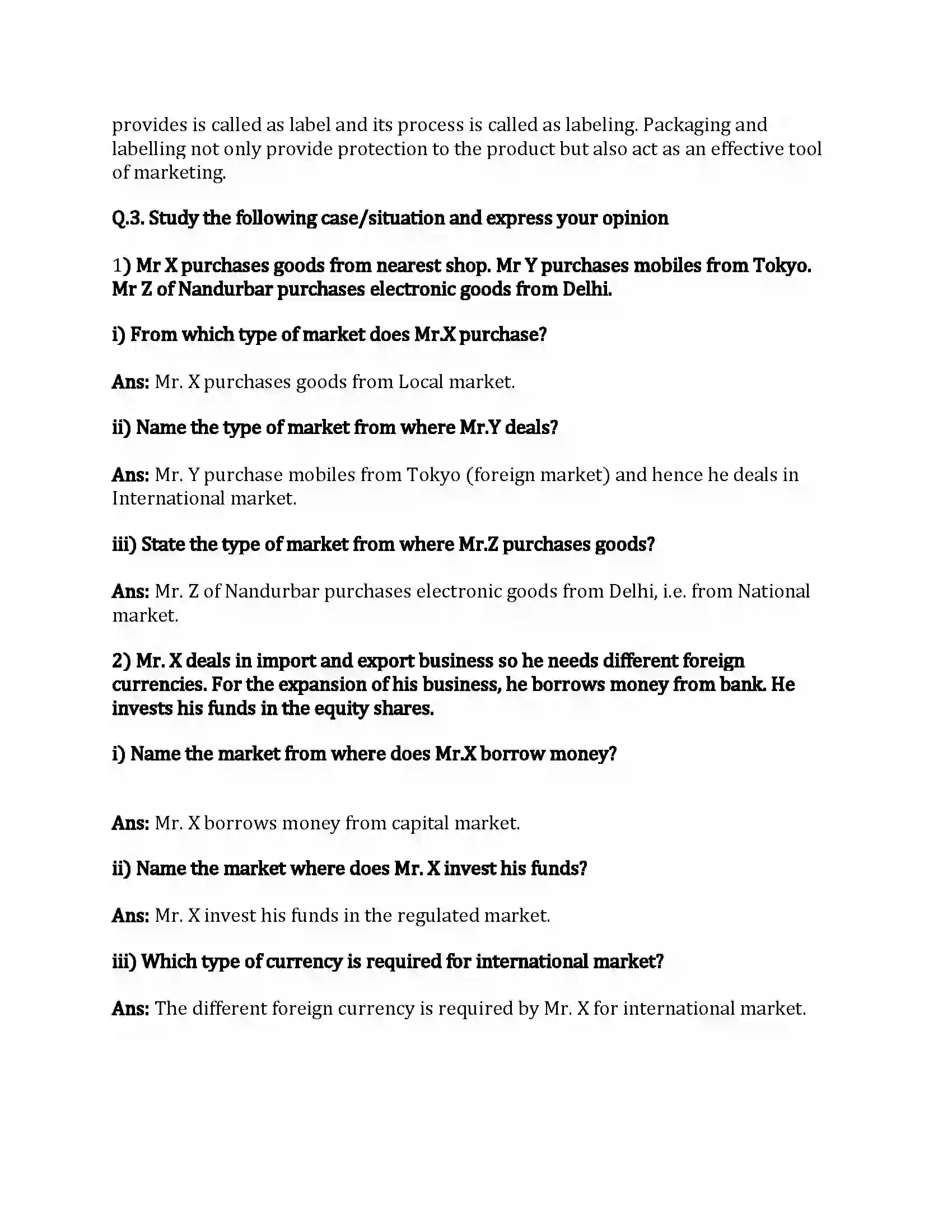 Maharashtra Board Class 12th Organization of Commerce & Management Marketing Revision Note 7