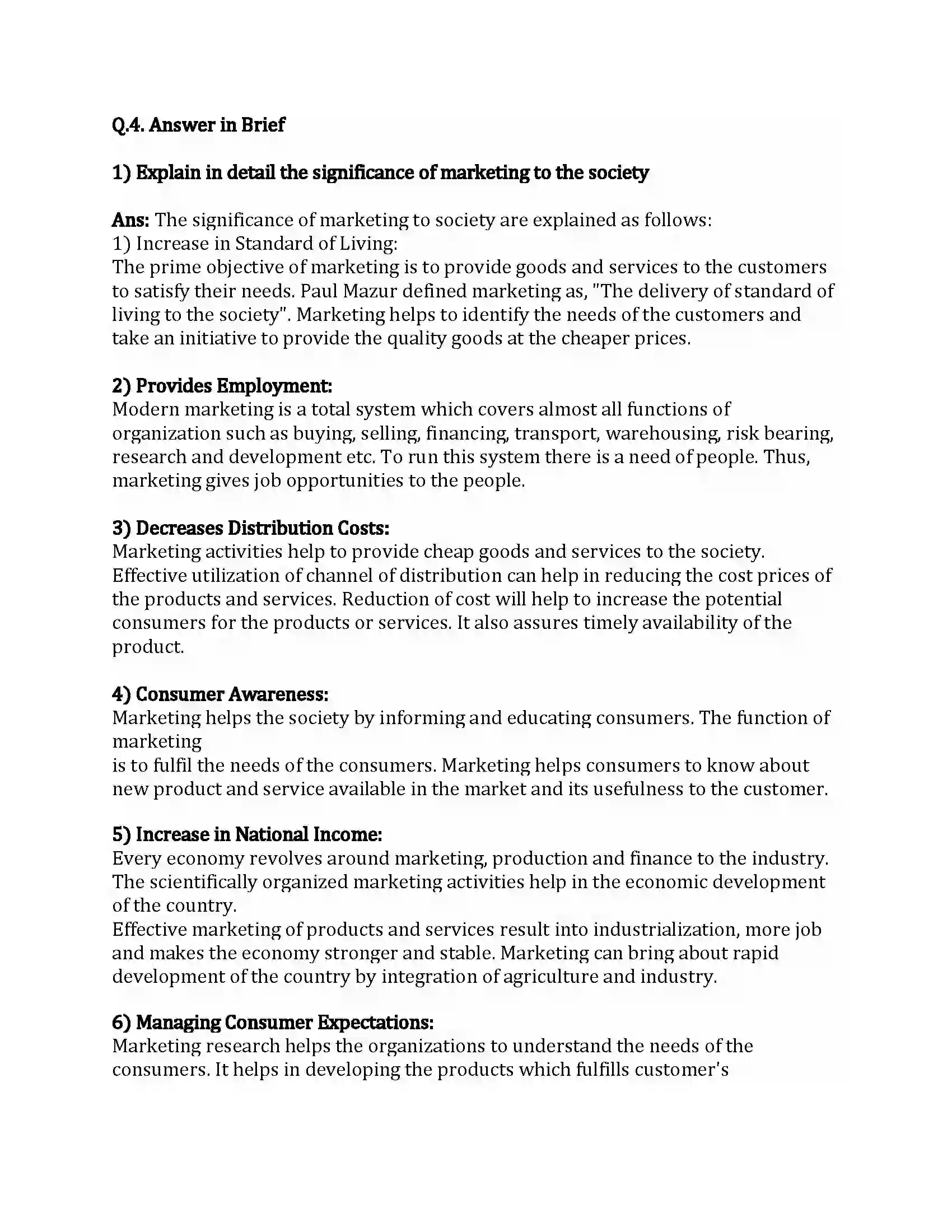 Maharashtra Board Class 12th Organization of Commerce & Management Marketing Revision Note 8