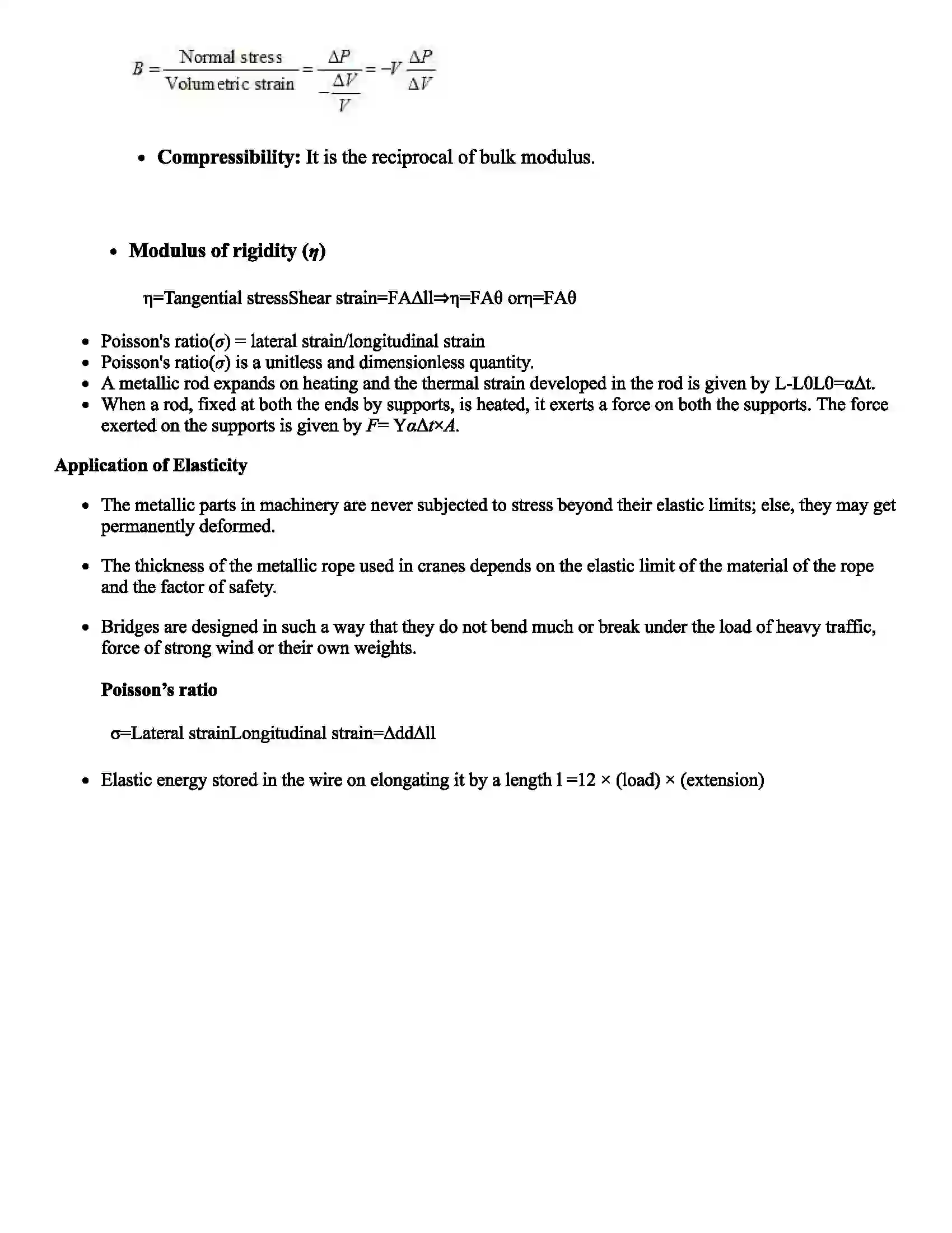Maharashtra Board Class 12th Physics Elasticity Revision Note 4