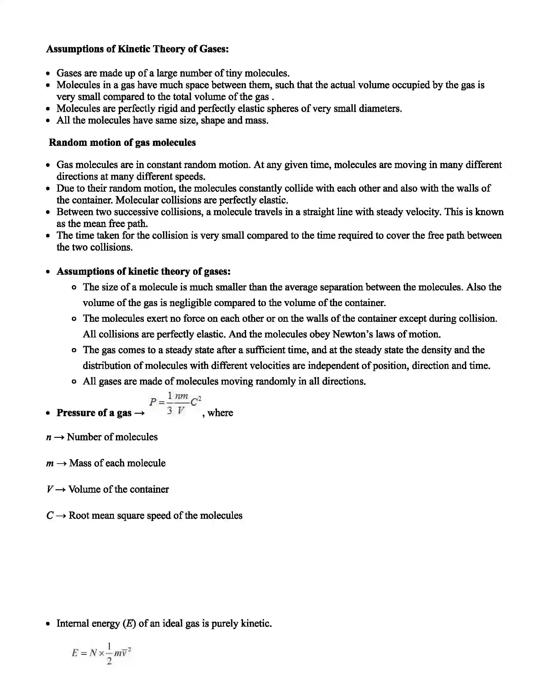 Maharashtra Board Class 12th Physics Kinetic Theory of Gases & Radiation Revision Note 2