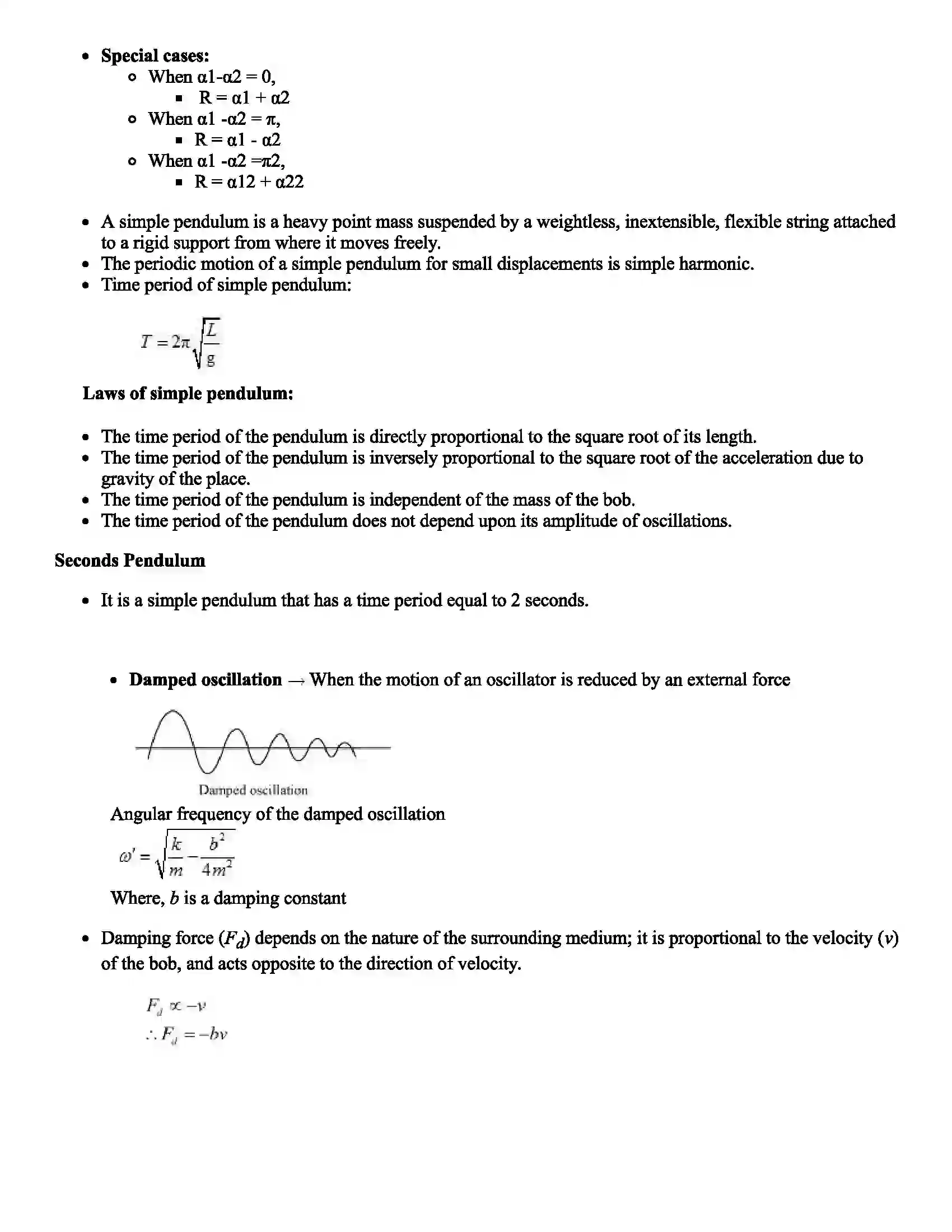 Maharashtra Board Class 12th Physics Oscillations Revision Note 3