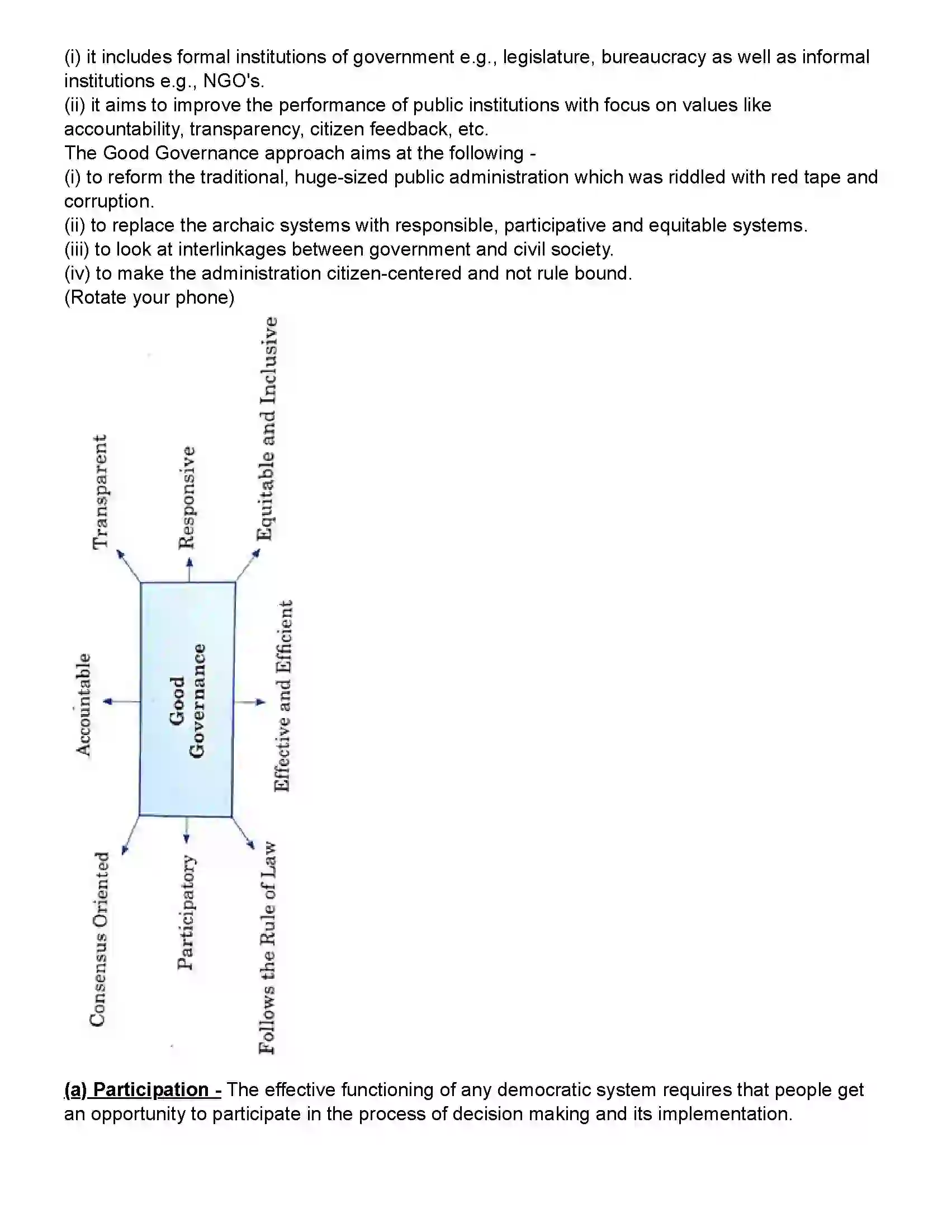 Maharashtra Board Class 12th Political Science Contemporary India - Good Governance Revision Note 4