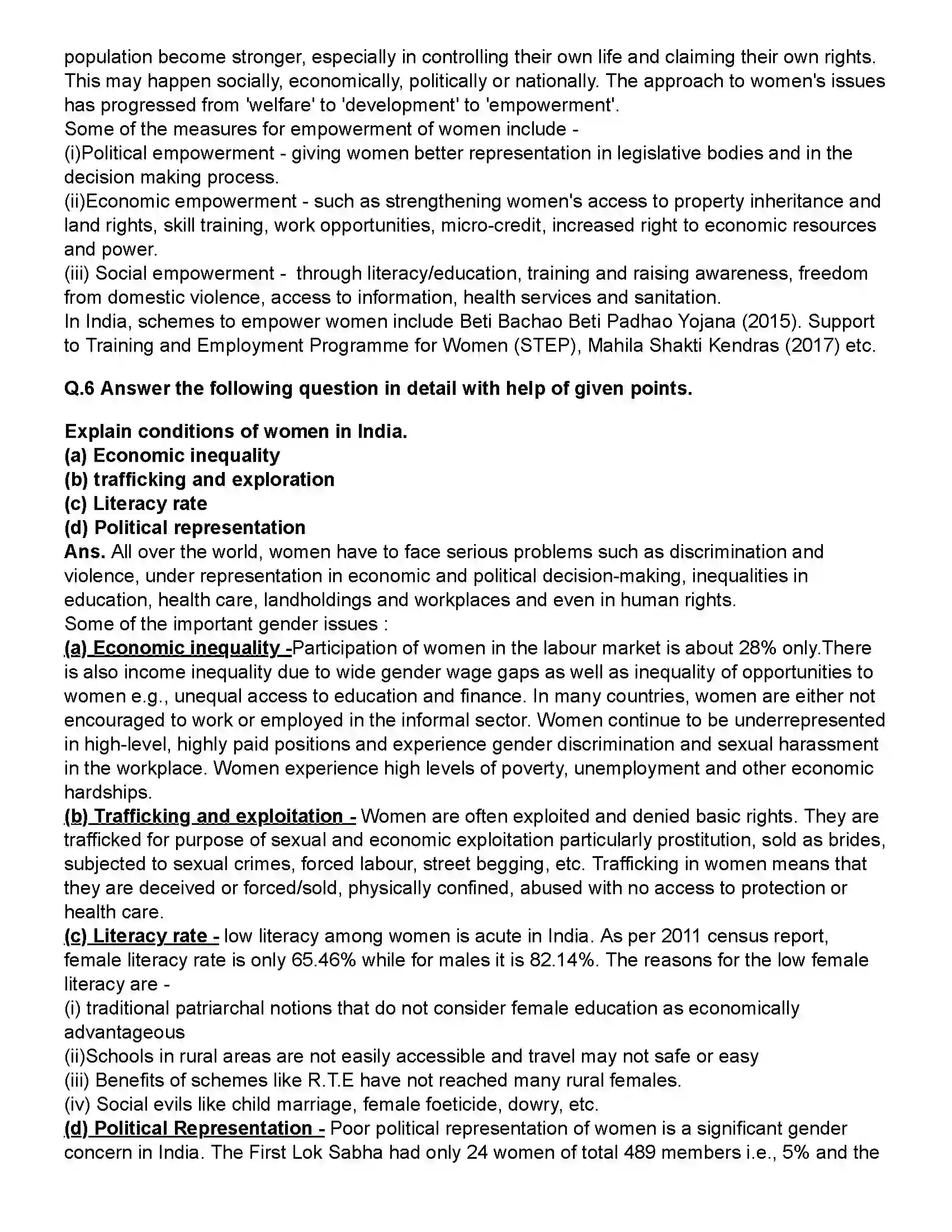 Maharashtra Board Class 12th Political Science Key Concepts & Issues Since 1991 - Humanitarian Issues Revision Note 3