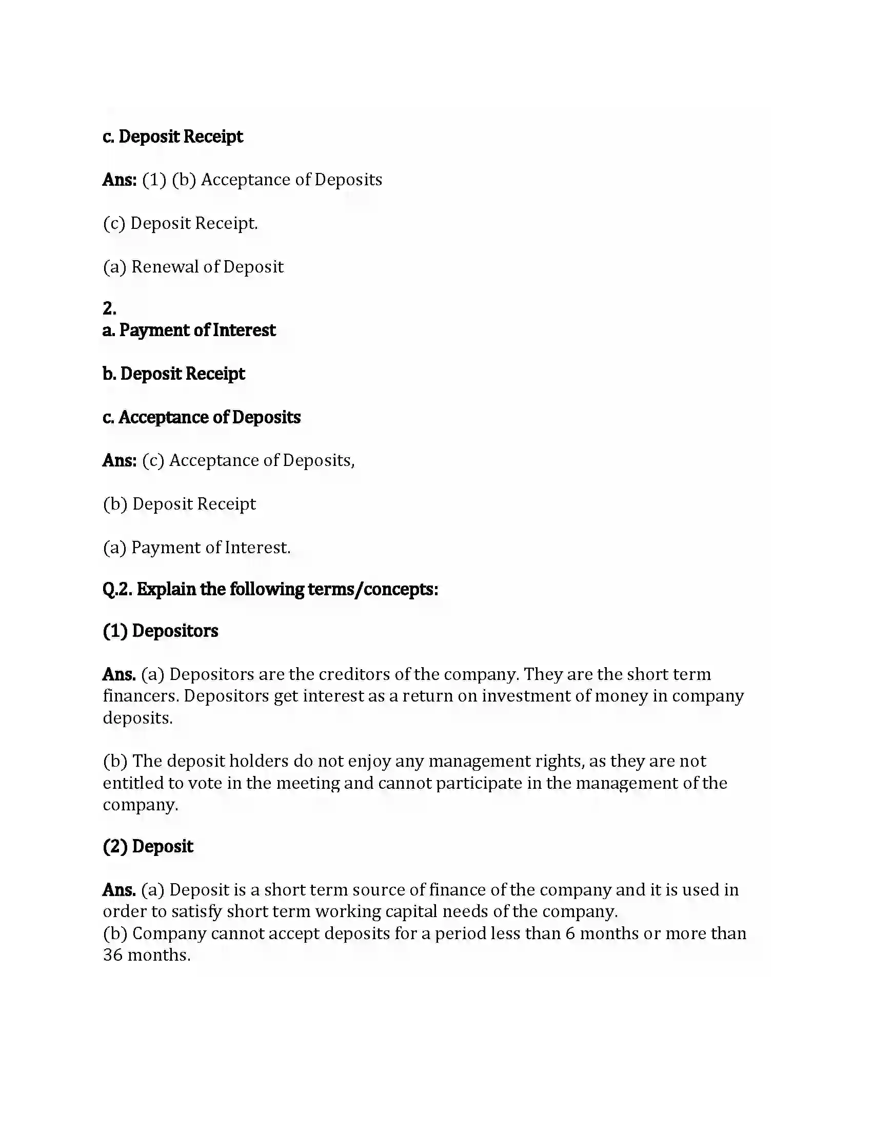 Maharashtra Board Class 12th Secretarial Practice Correspondence with Depositors Revision Note 6