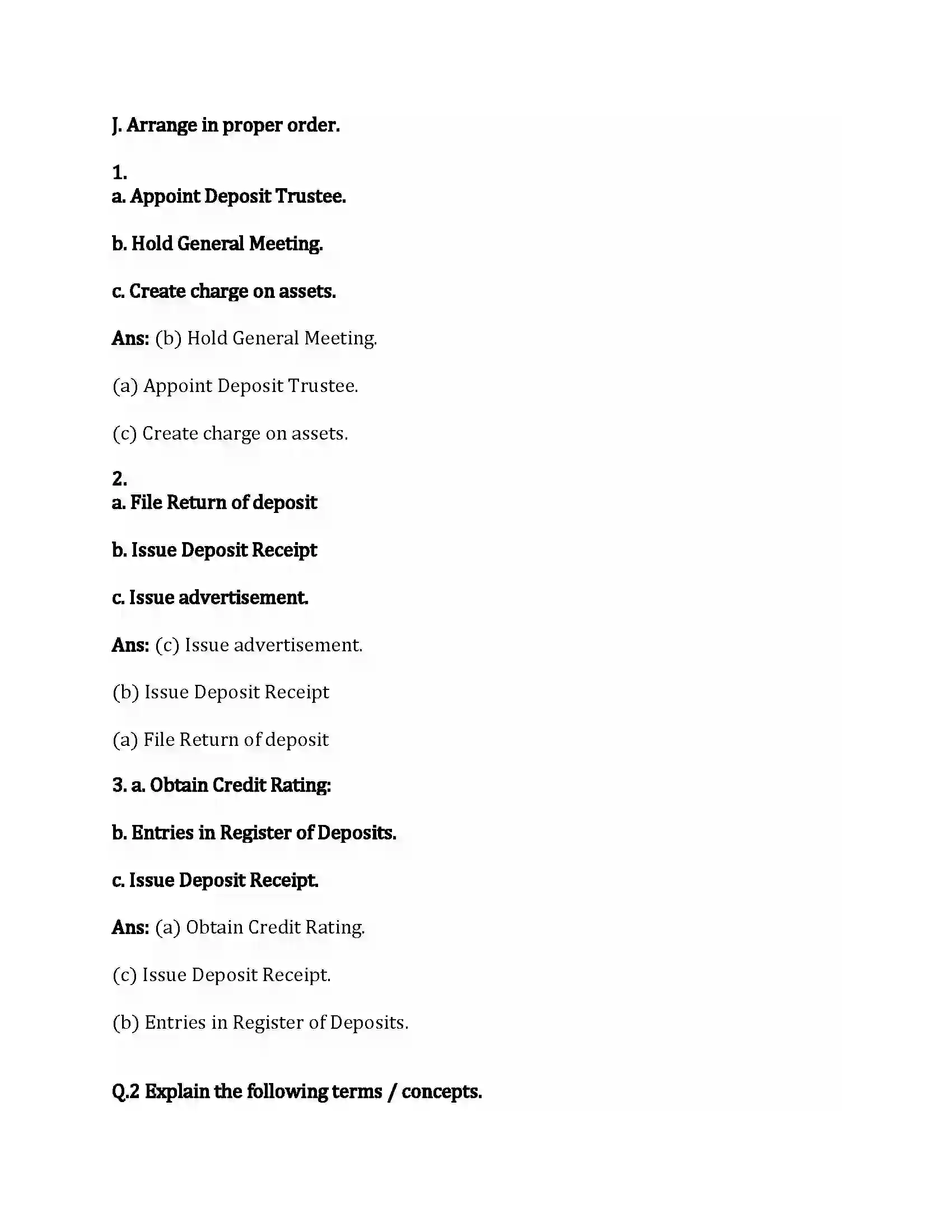 Maharashtra Board Class 12th Secretarial Practice Deposits Revision Note 9