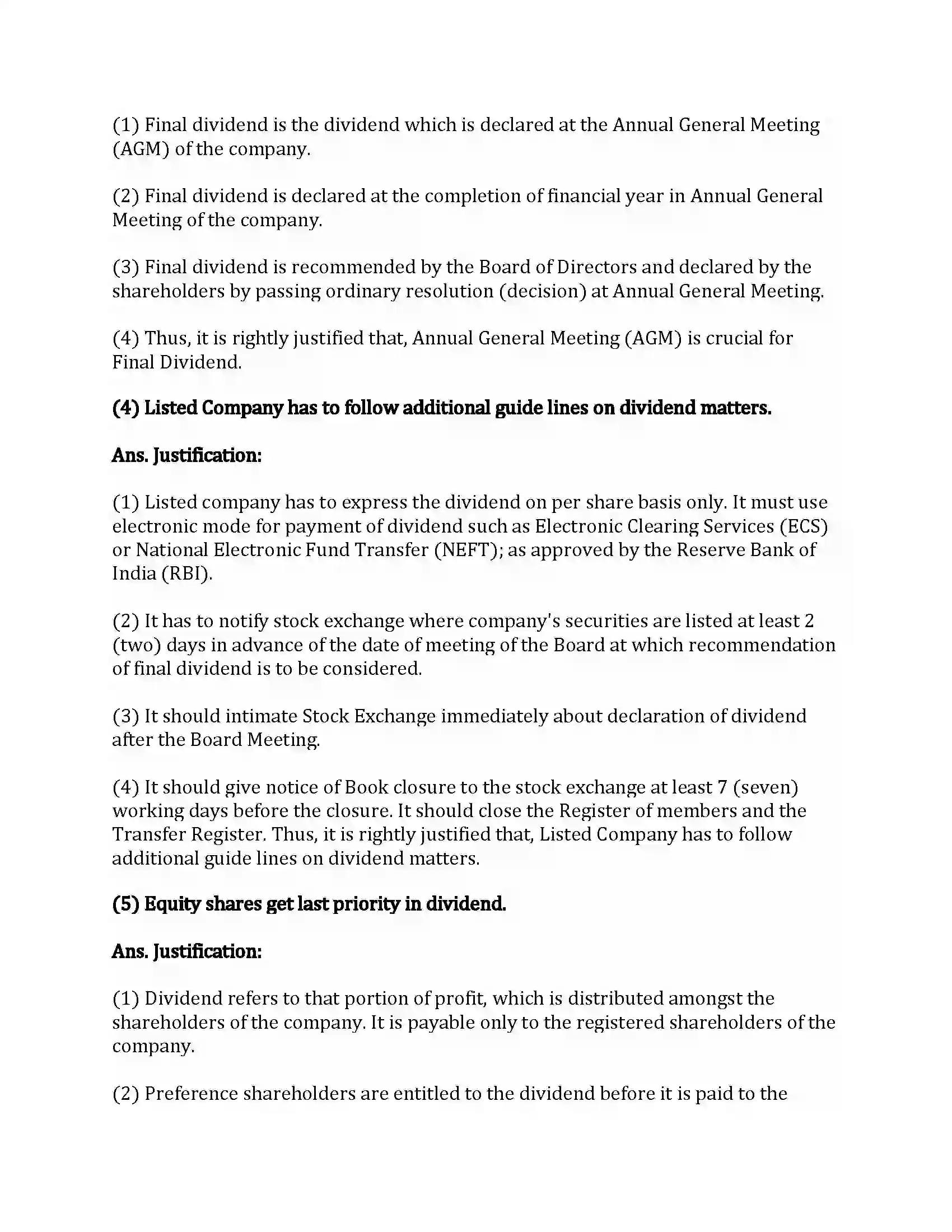 Maharashtra Board Class 12th Secretarial Practice Dividend and Interest Revision Note 21