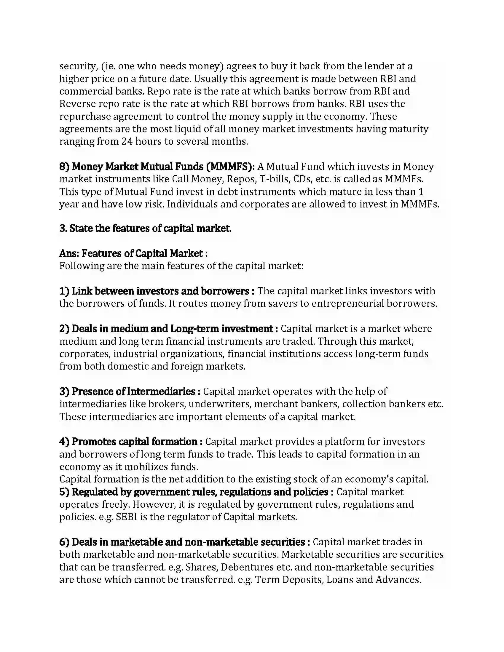 Maharashtra Board Class 12th Secretarial Practice Financial Market Revision Note 20