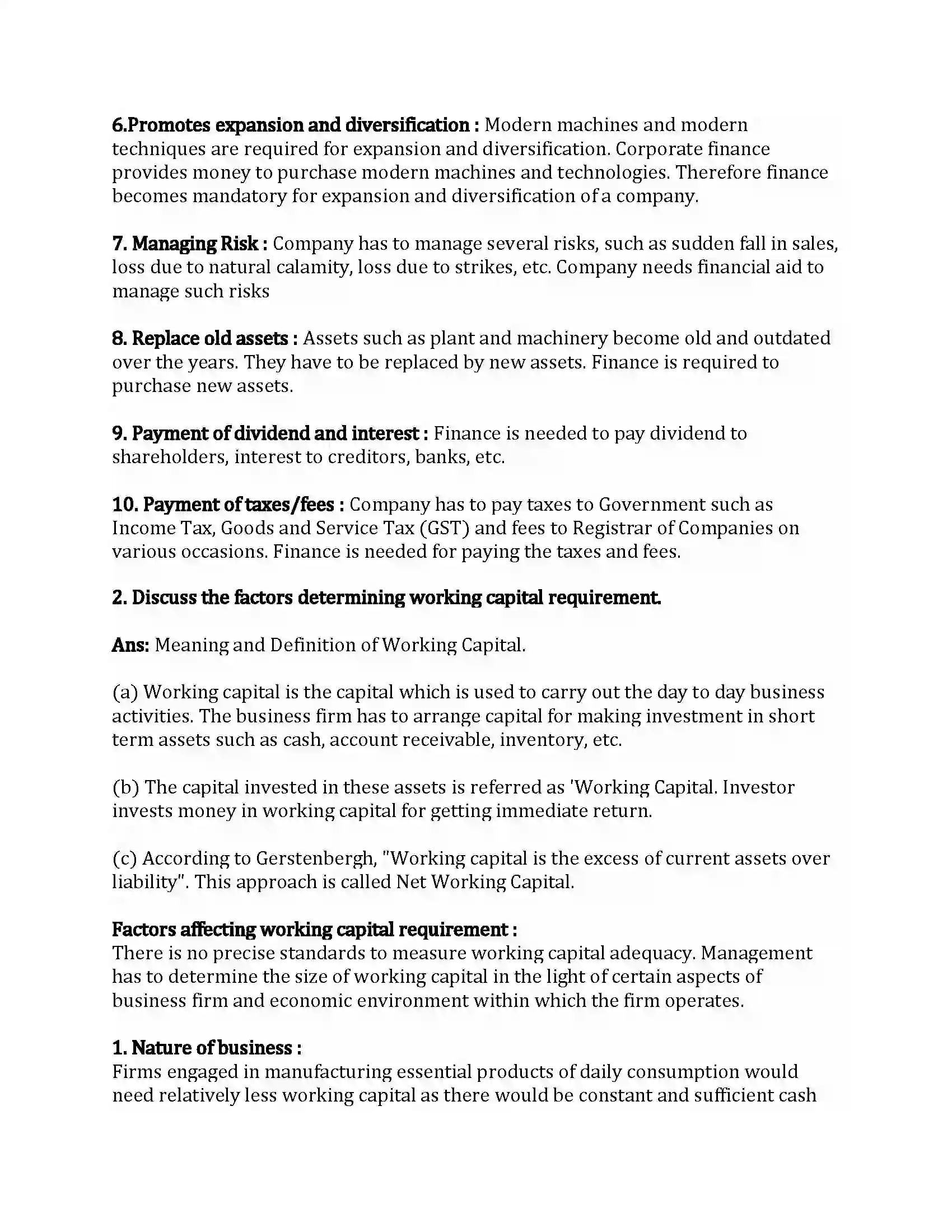 Maharashtra Board Class 12th Secretarial Practice Introduction to Corporate Finance Revision Note 13