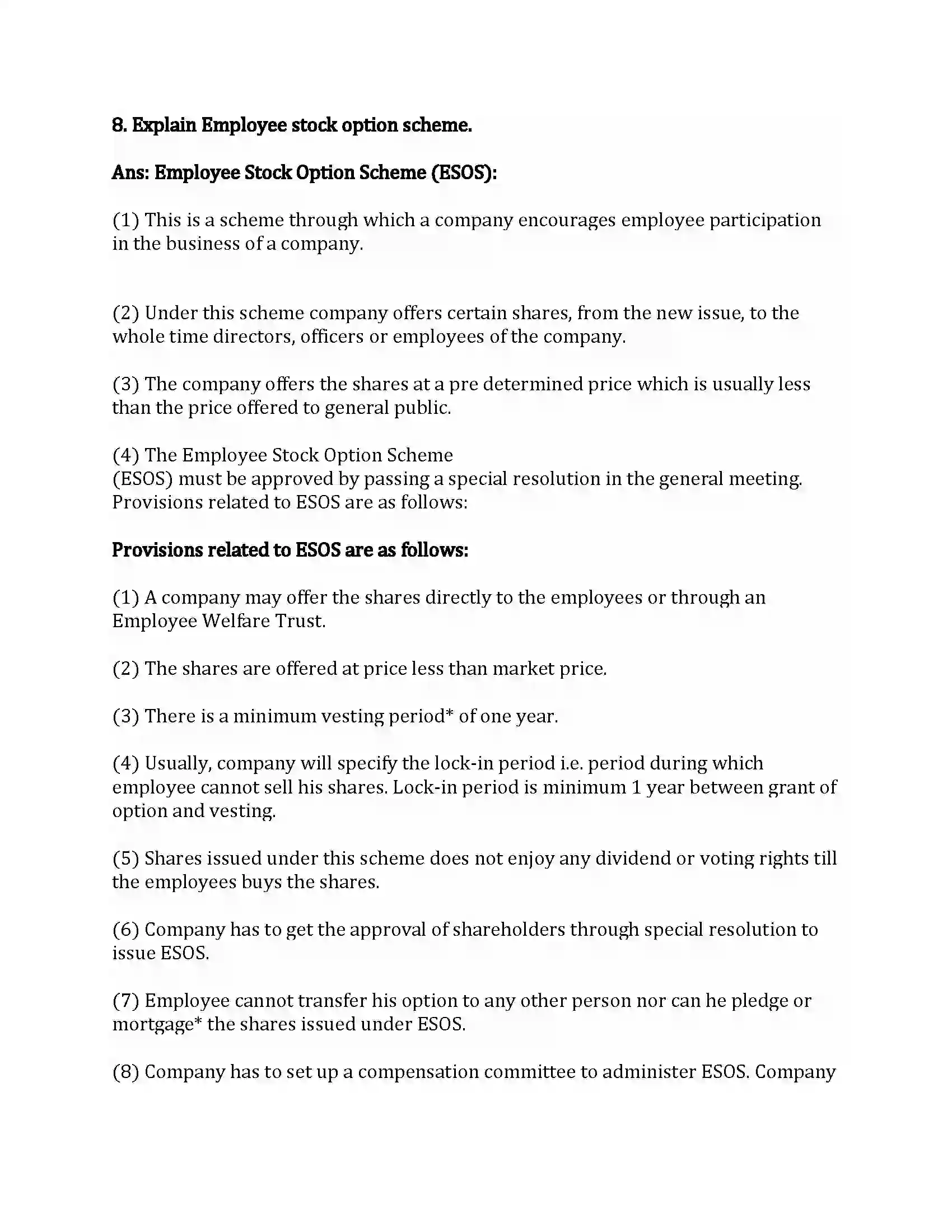 Maharashtra Board Class 12th Secretarial Practice Issue of Shares Revision Note 27
