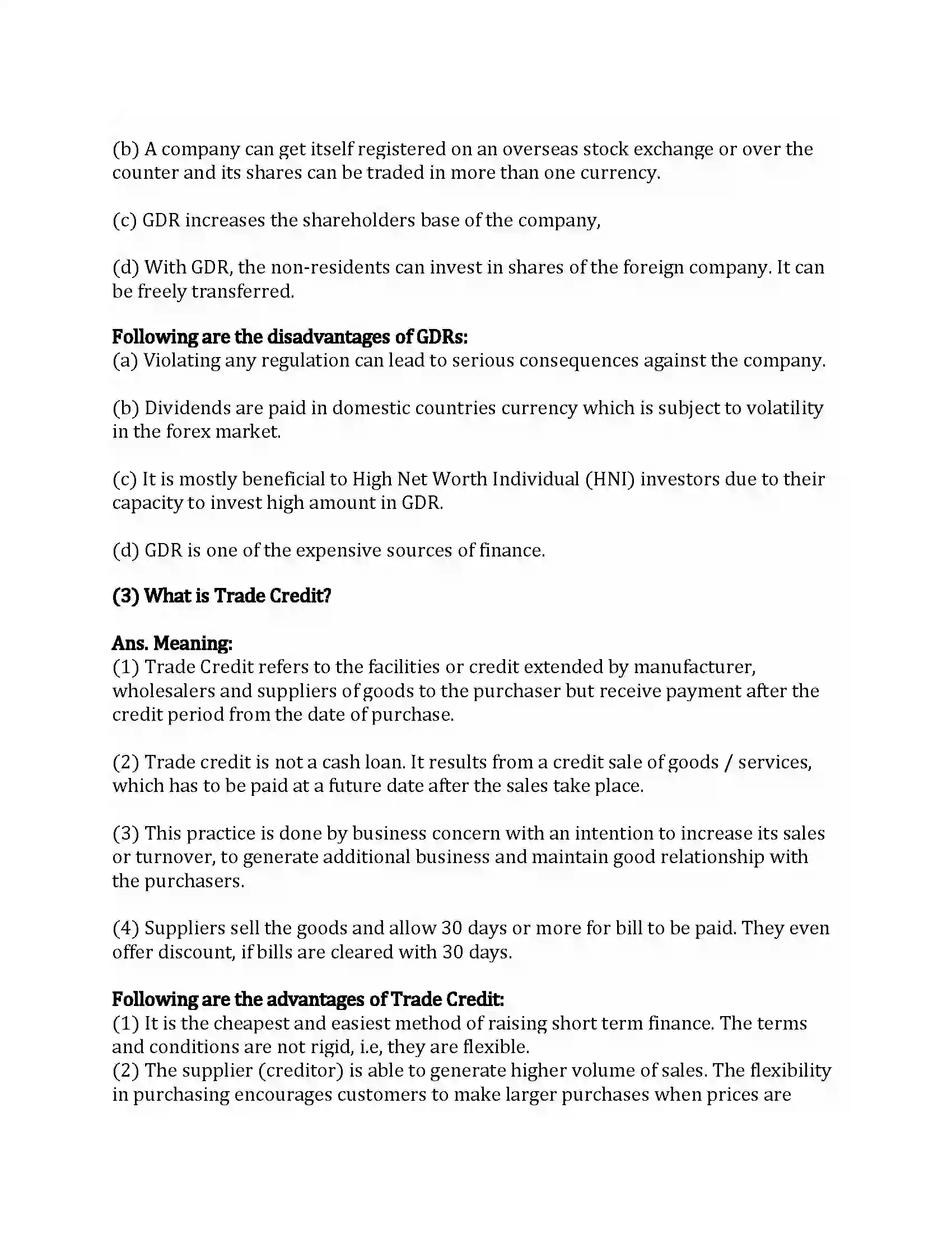 Maharashtra Board Class 12th Secretarial Practice Sources of Corporate Finance Revision Note 16