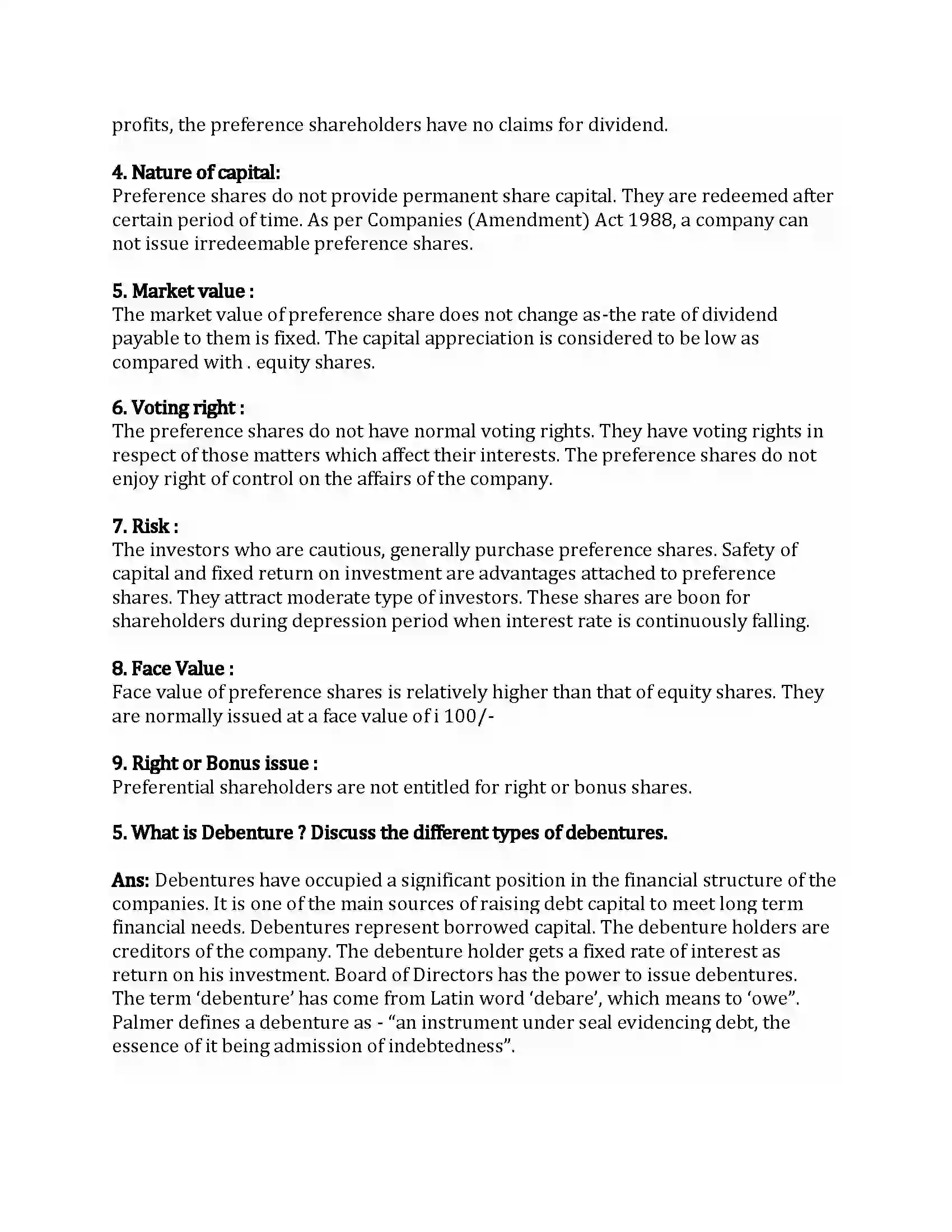 Maharashtra Board Class 12th Secretarial Practice Sources of Corporate Finance Revision Note 28