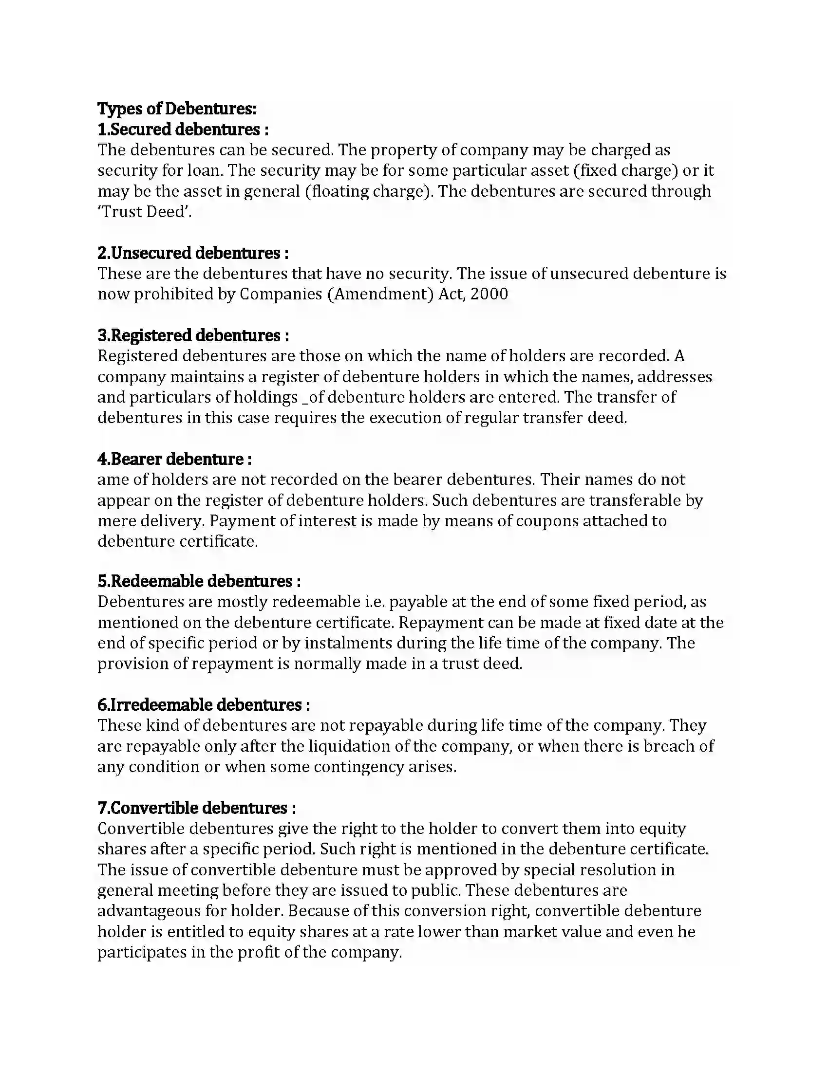 Maharashtra Board Class 12th Secretarial Practice Sources of Corporate Finance Revision Note 29