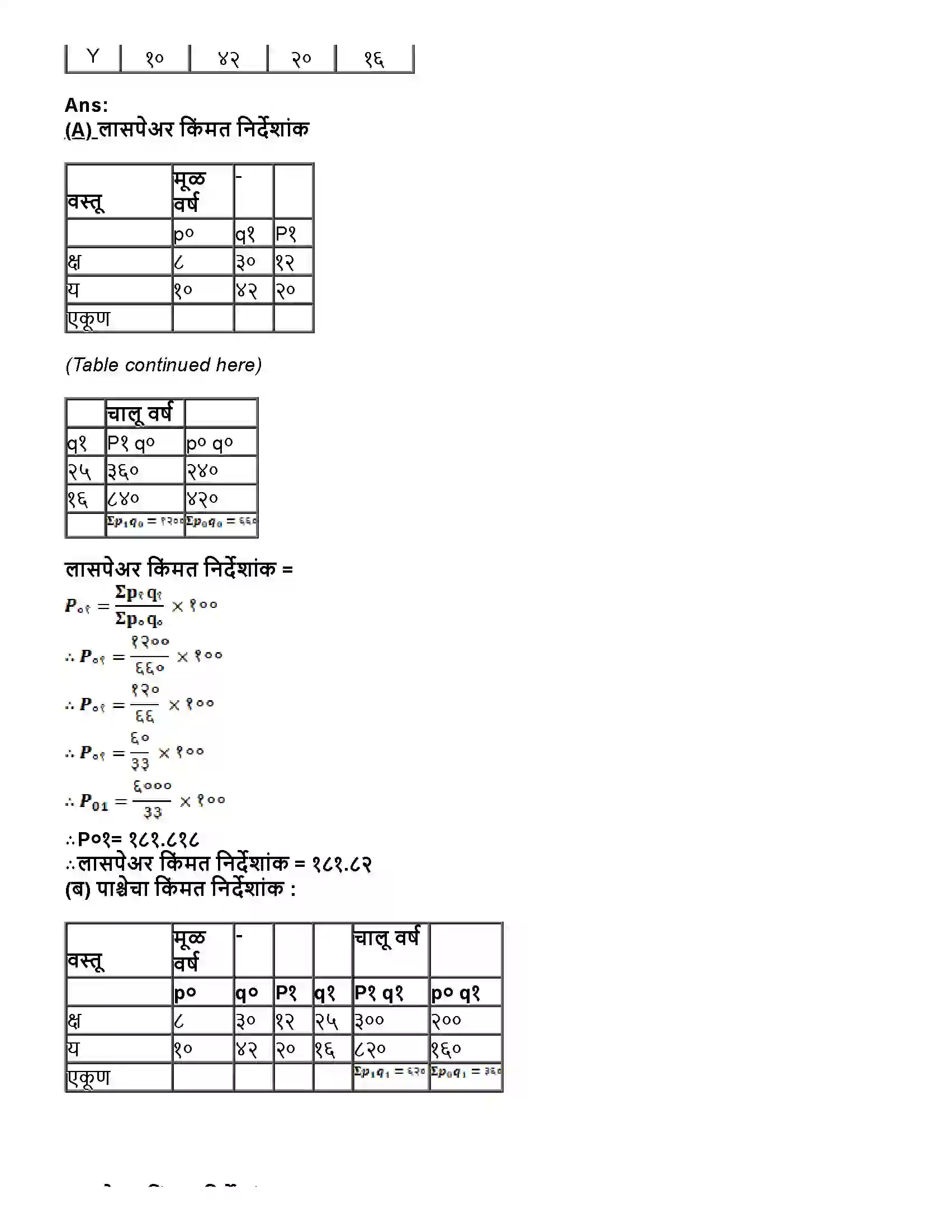 Maharashtra Board Class 12th अर्थशास्त्र निर्देशांक Revision Note 5