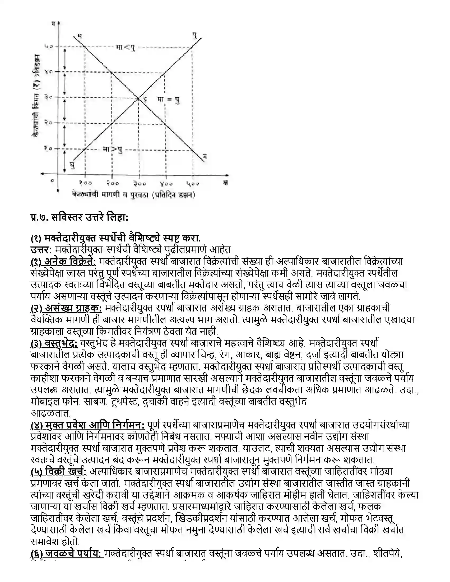 Maharashtra Board Class 12th अर्थशास्त्र बाजाराचे प्रकार Revision Note 5