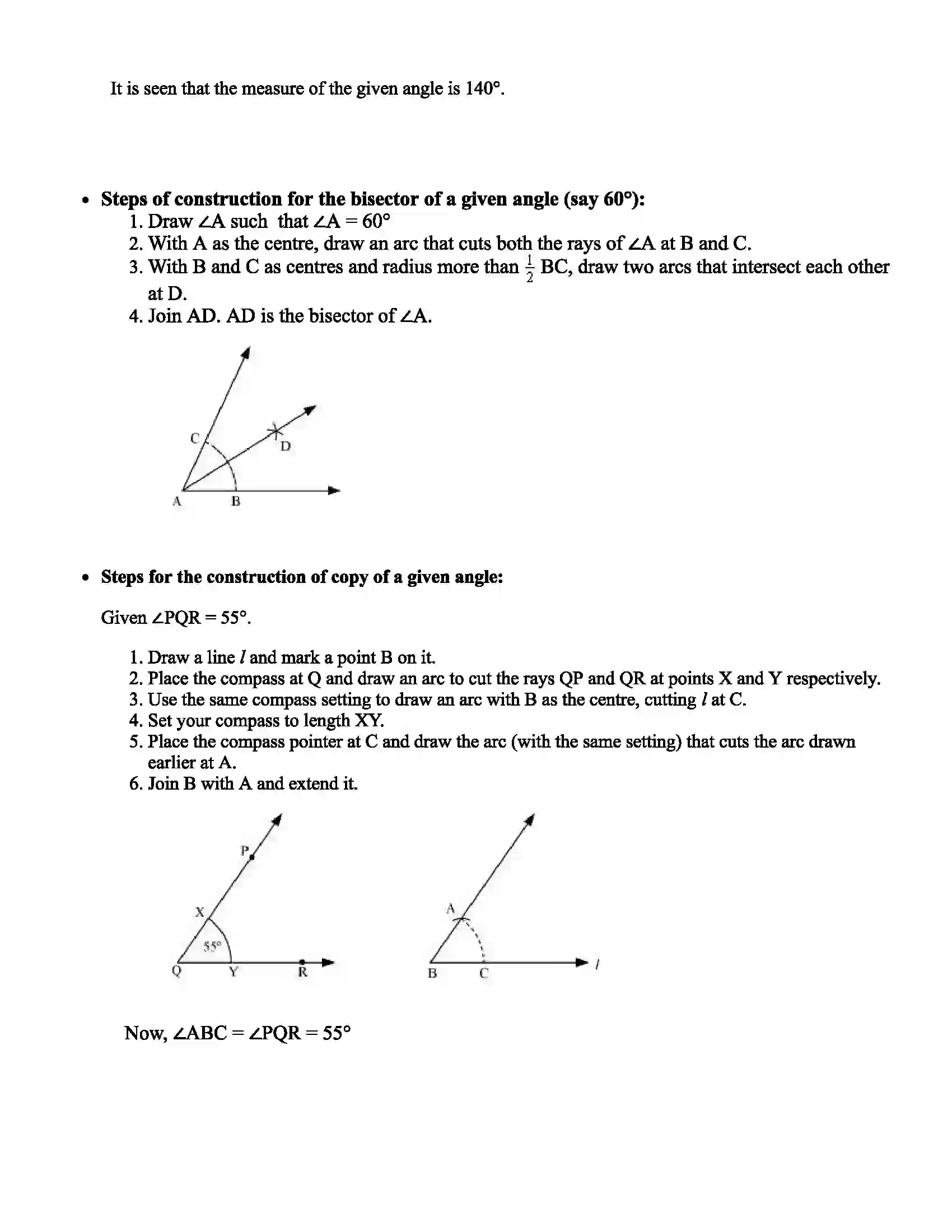 Maharashtra Board Class 6th Mathematics Angles Revision Note 3