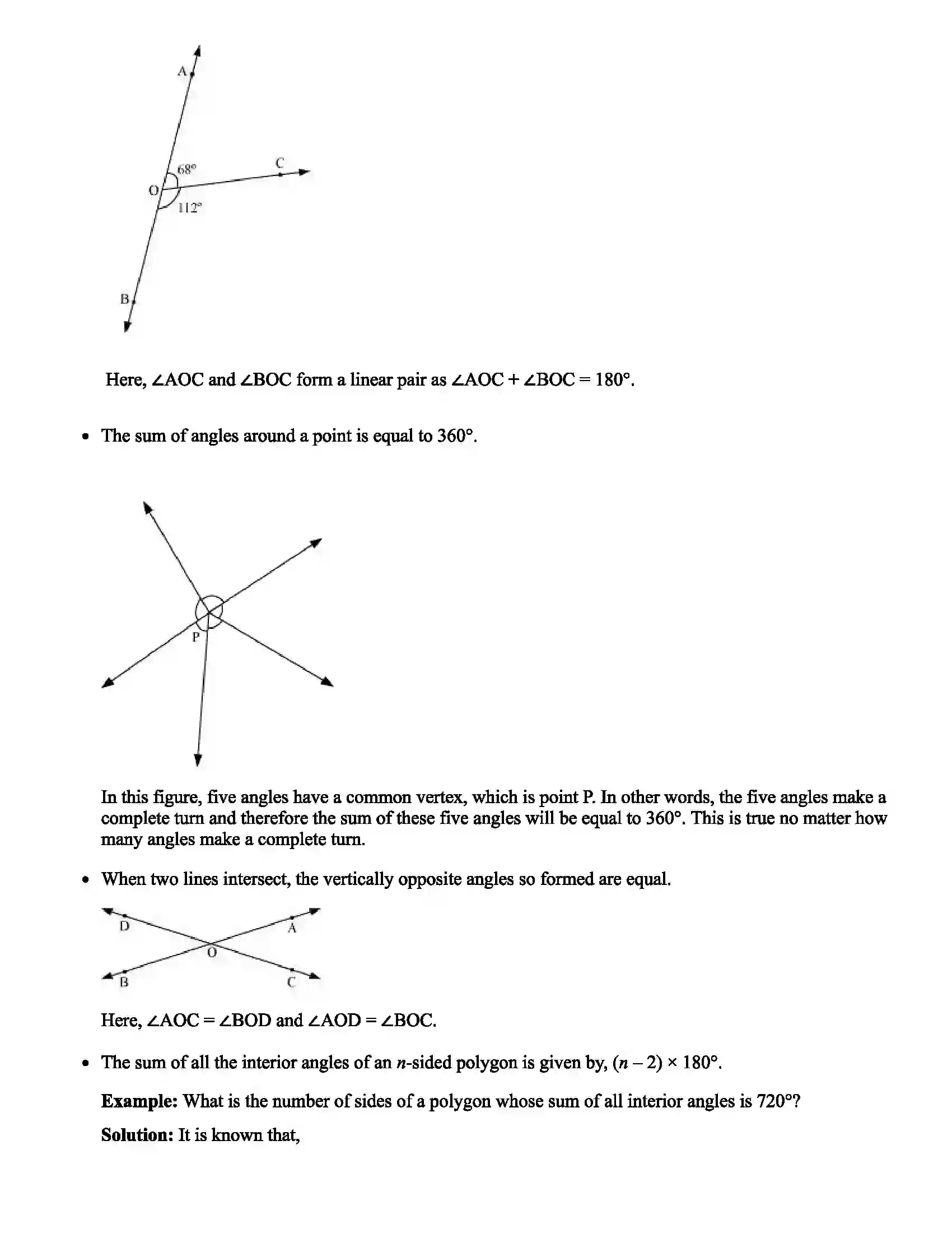 Maharashtra Board Class 7th Mathematics Angles and Pairs of Angles Revision Note 3