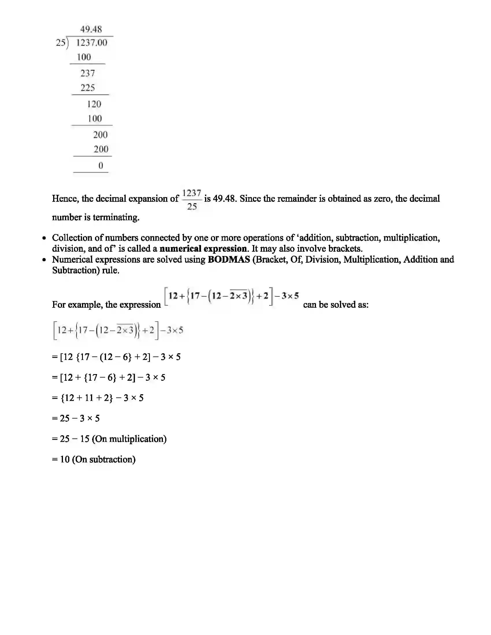 Maharashtra Board Class 7th Mathematics Operations on Rational Numbers Revision Note 3