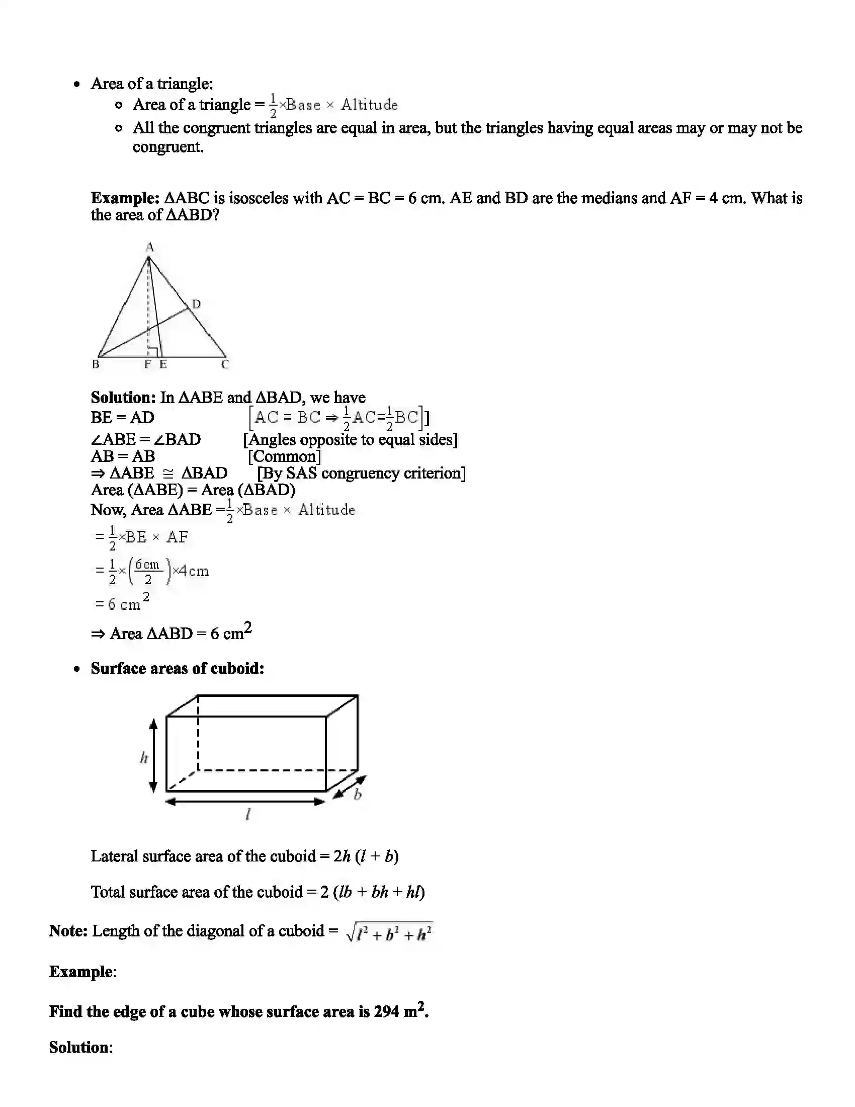 Maharashtra Board Class 7th Mathematics Perimeter and Area Revision Note 2