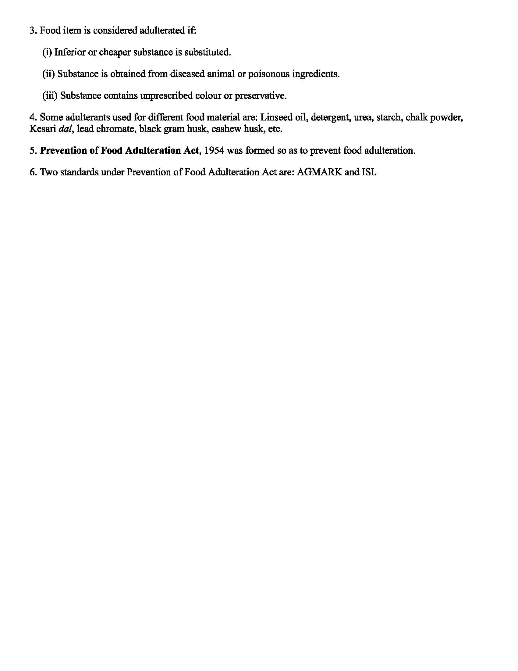 Maharashtra Board Class 7th Science Food Safety Revision Note 2