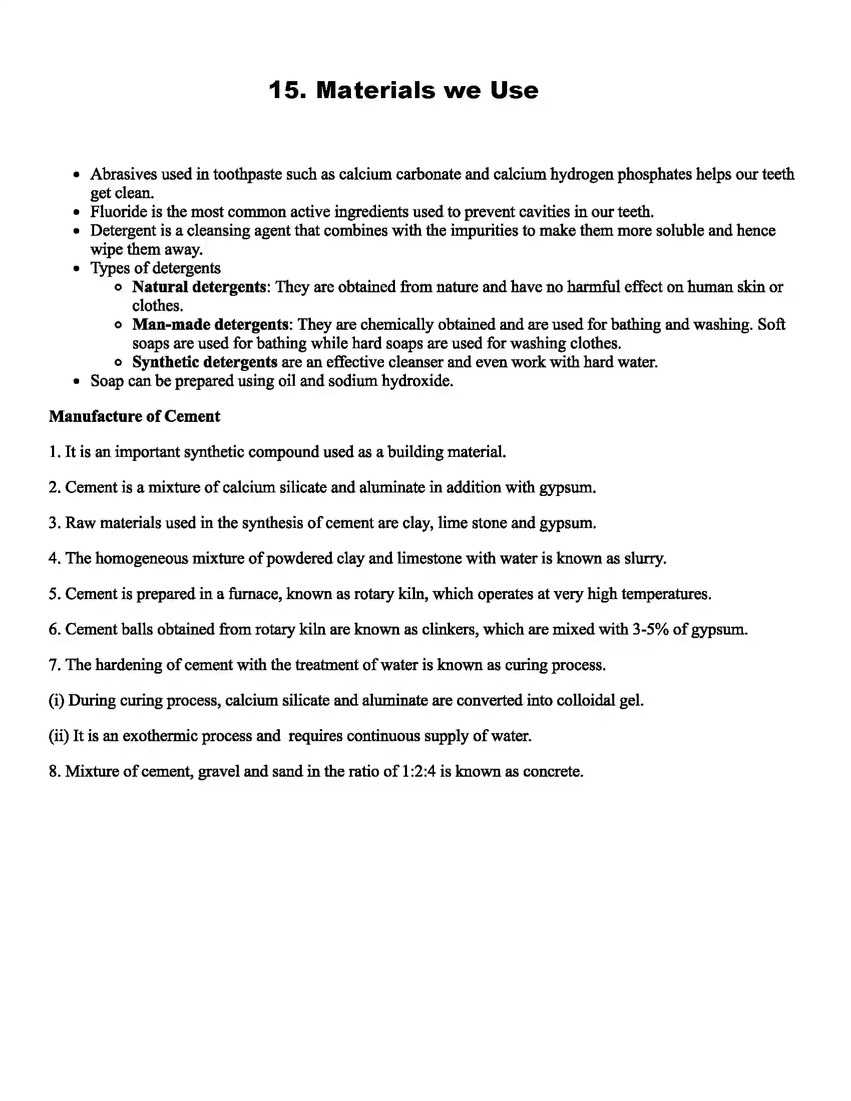 Maharashtra Board Class 7th Science Materials we Use Revision Note 1
