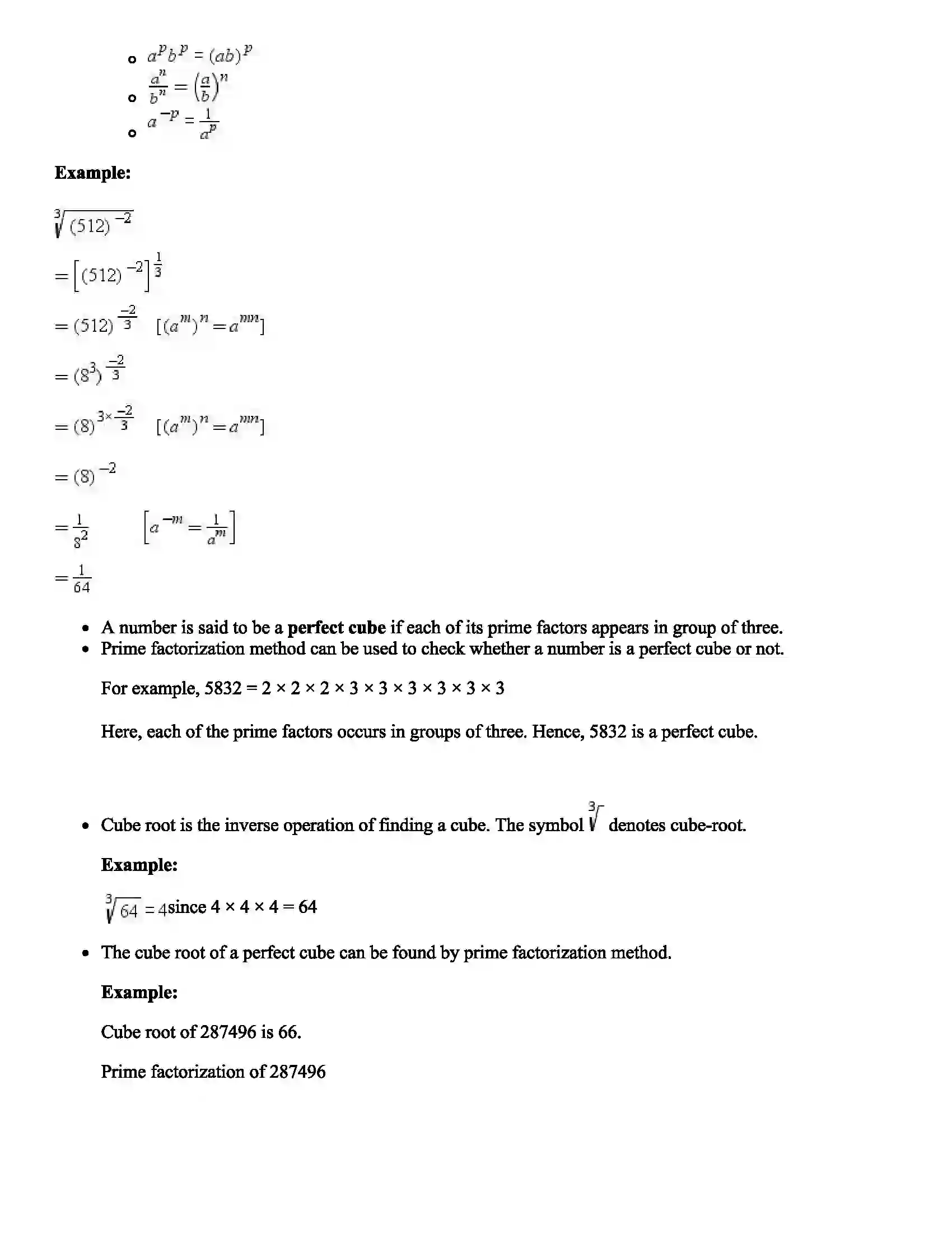 Maharashtra Board Class 8th Mathematics Indices and Cube Roots Revision Note 2