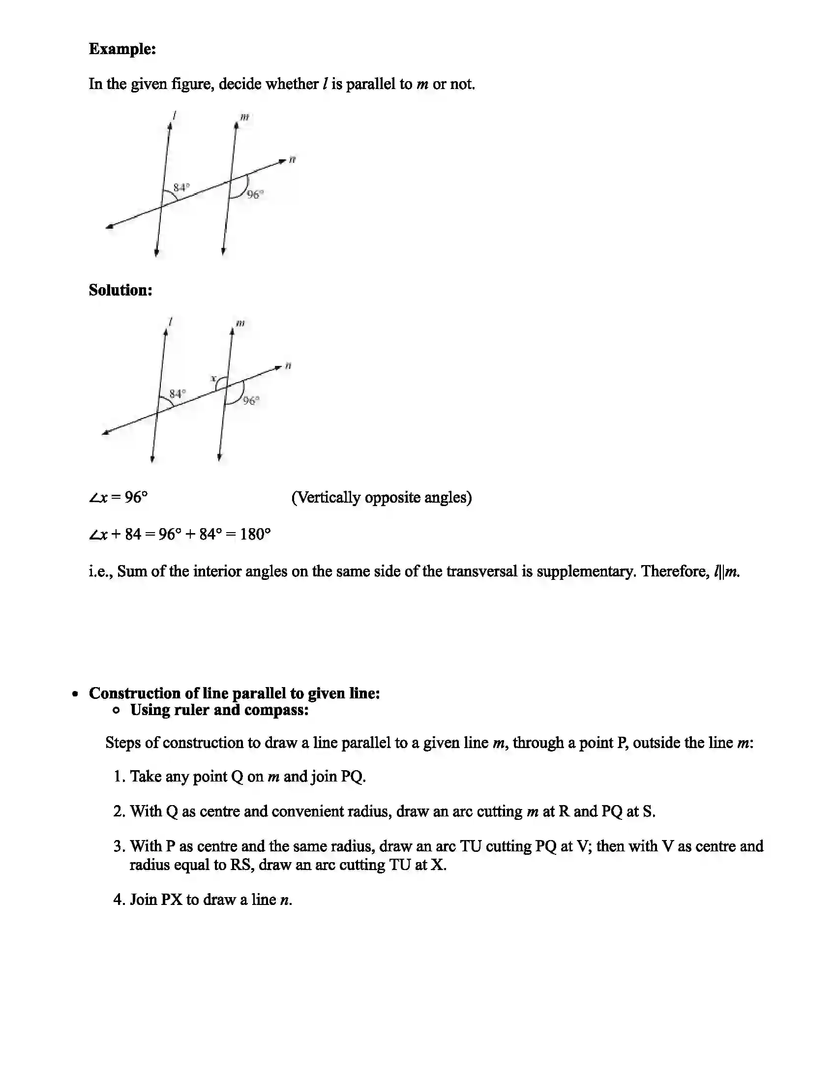 Maharashtra Board Class 8th Mathematics Parallel Lines and Transversal Revision Note 2
