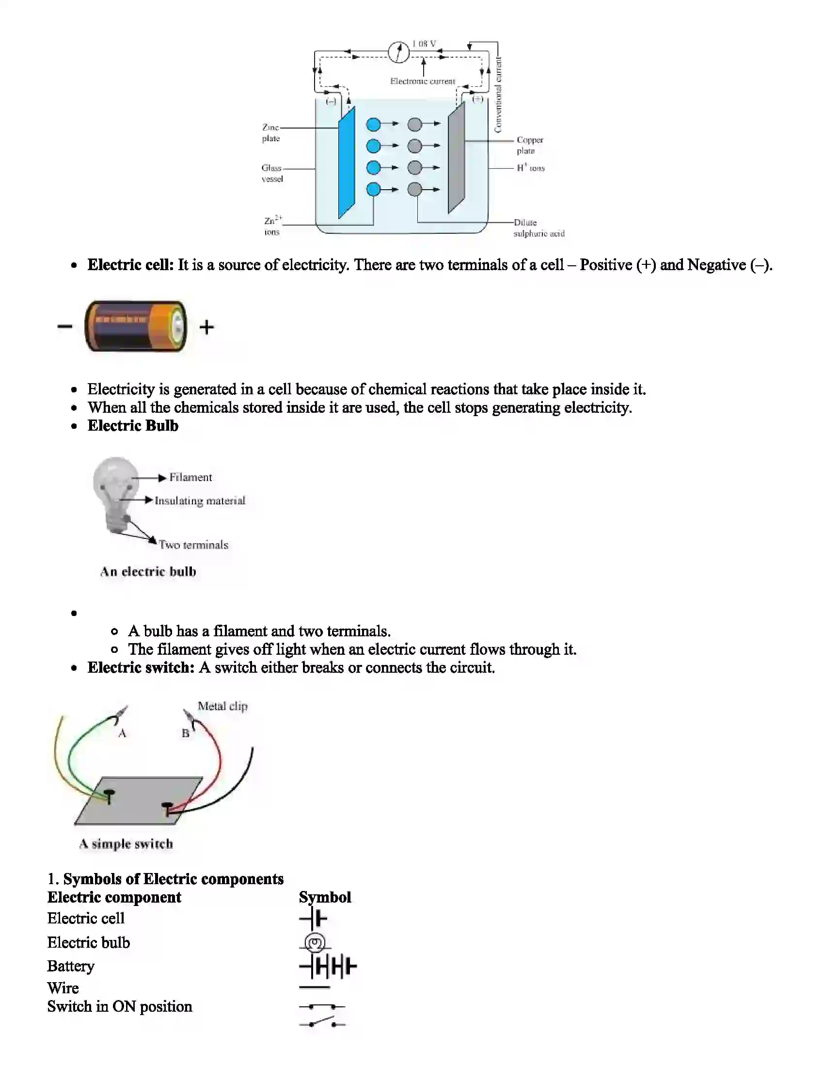 Maharashtra Board Class 8th Science Current Electricity and Magnetism Revision Note 2