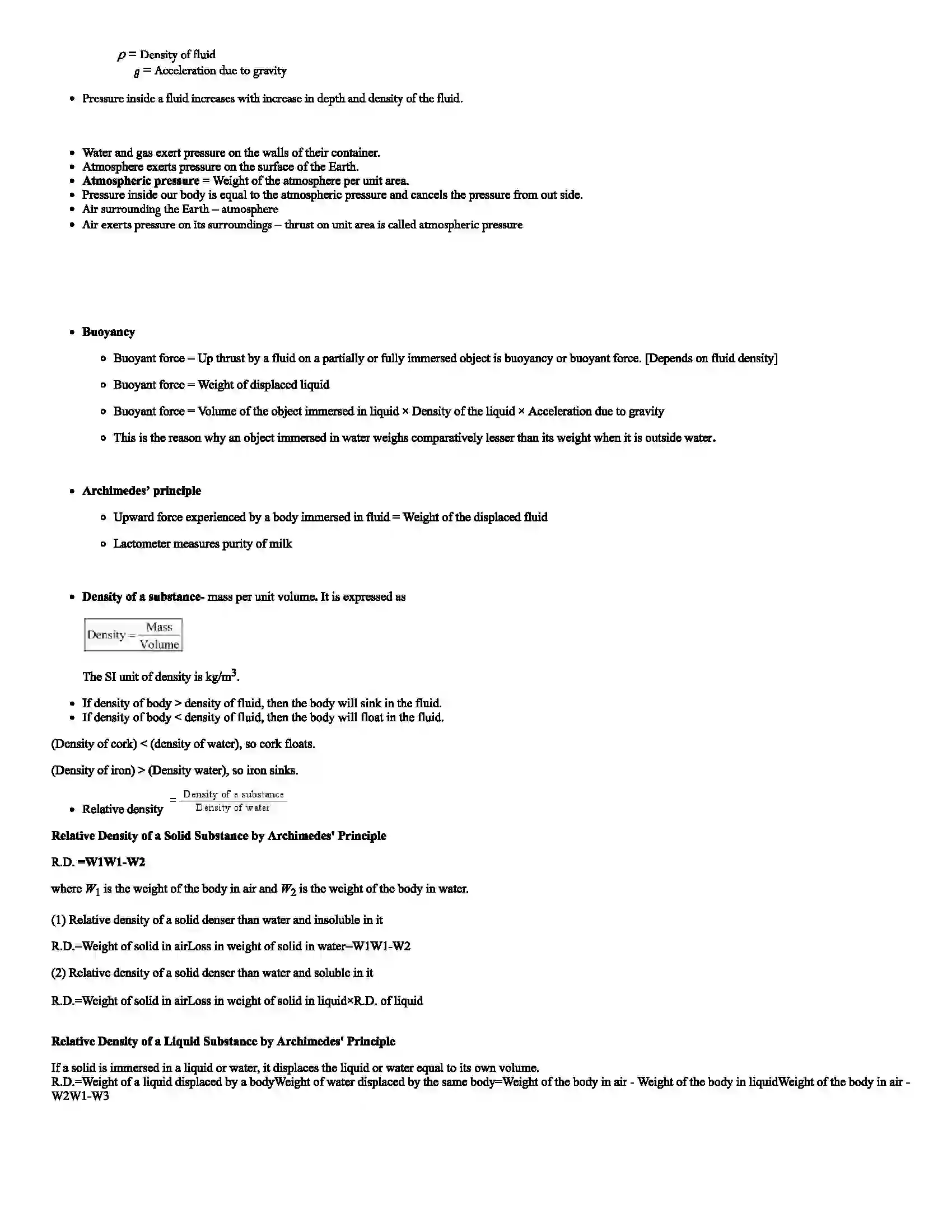 Maharashtra Board Class 8th Science Force and Pressure Revision Note 2