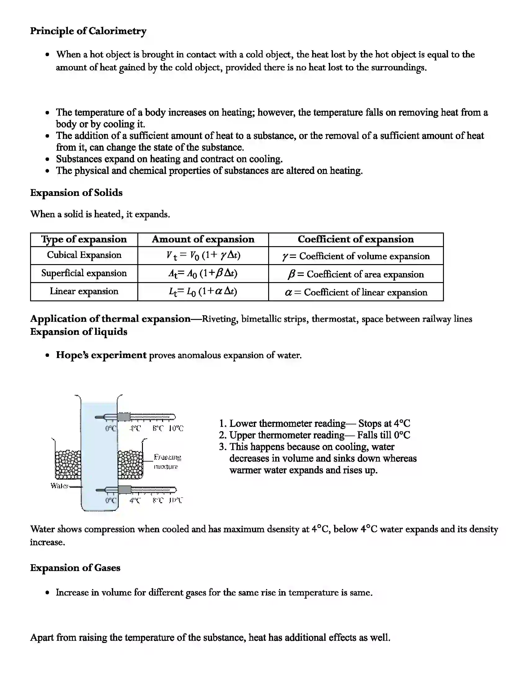 Maharashtra Board Class 8th Science Measurement and Effects of Heat Revision Note 2