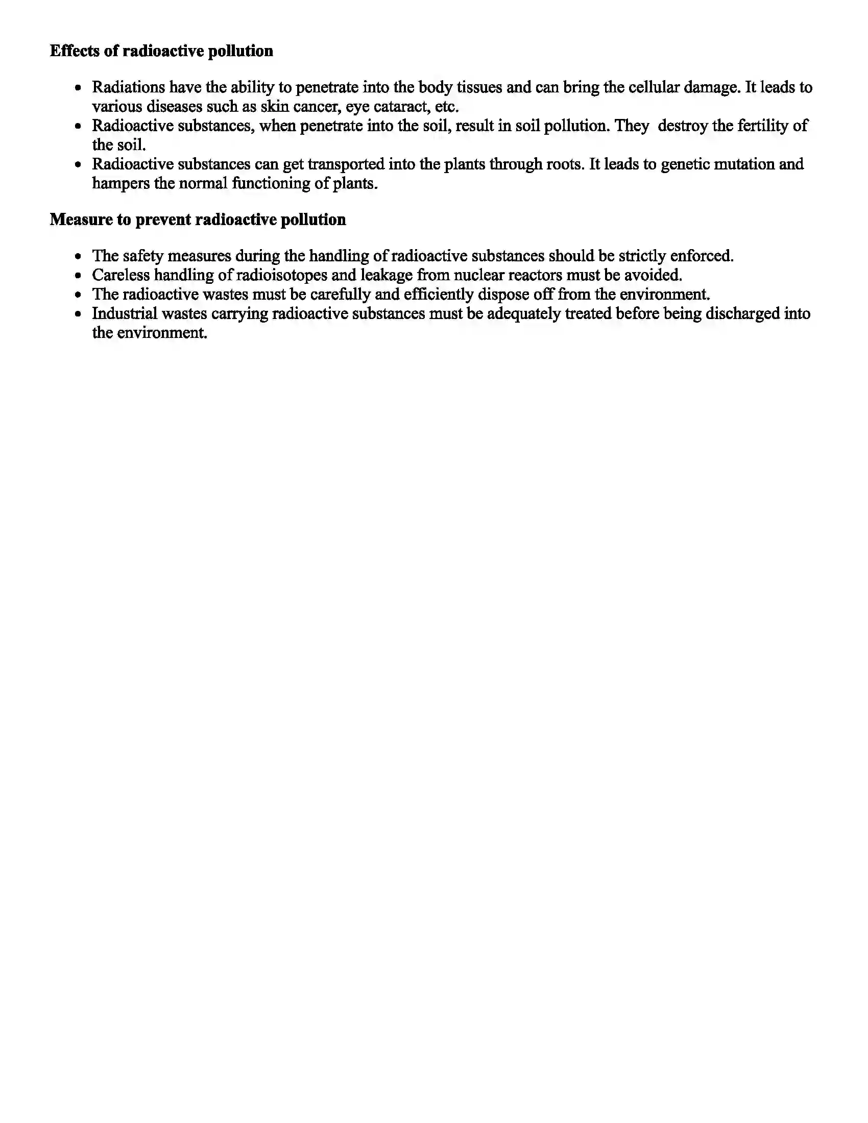 Maharashtra Board Class 8th Science Pollution Revision Note 4