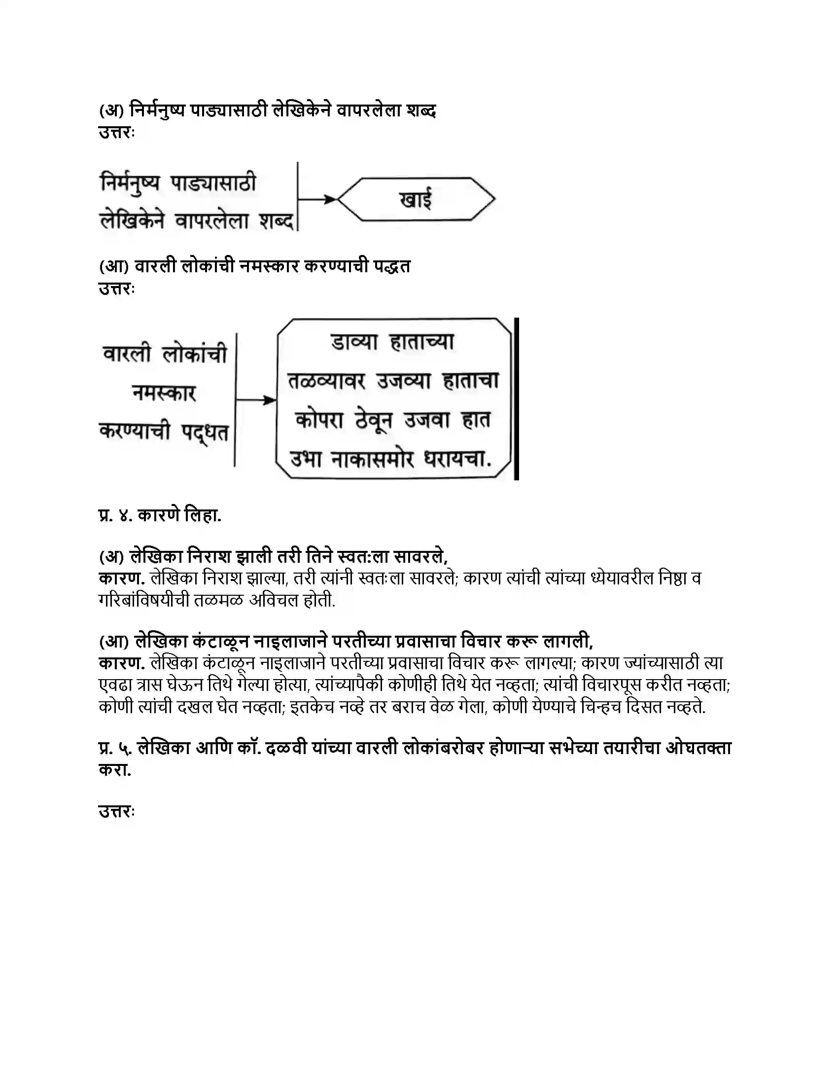 Maharashtra Board Class 8th मराठी बालभारती भाग - III पाड्यावरचा चहा Revision Note 2