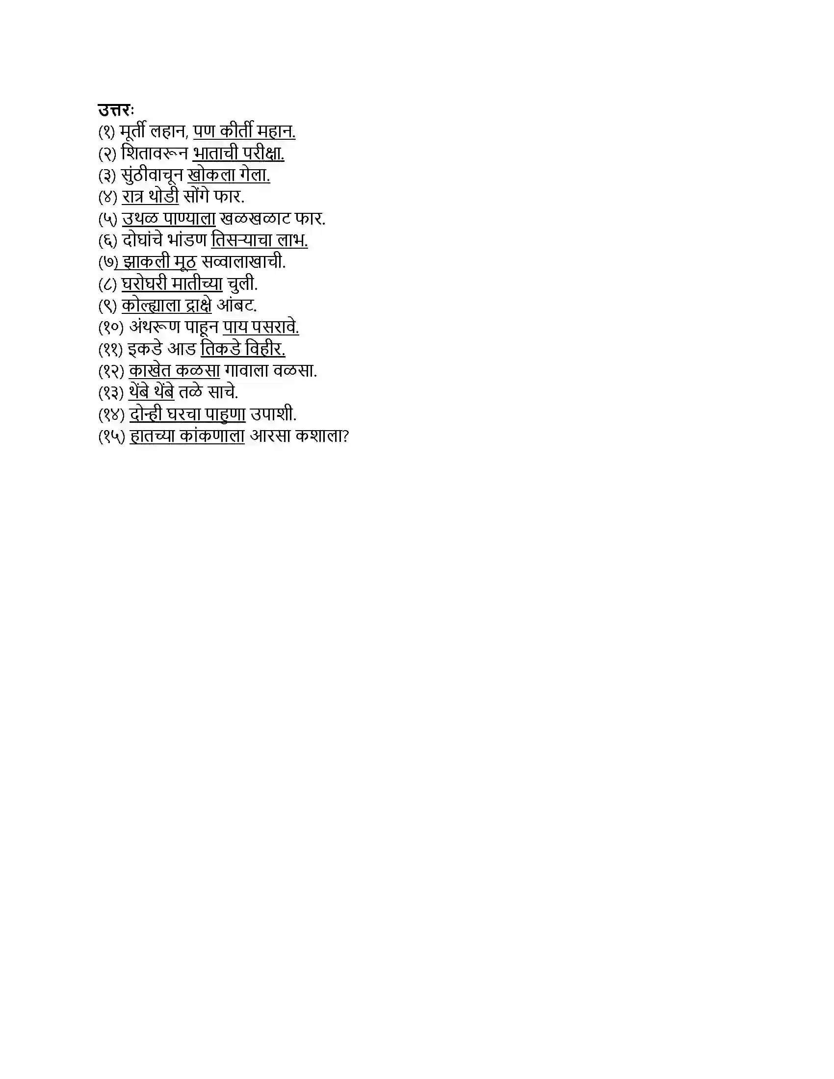 Maharashtra Board Class 8th मराठी बालभारती भाग - IV चोच आणि चारा Revision Note 6