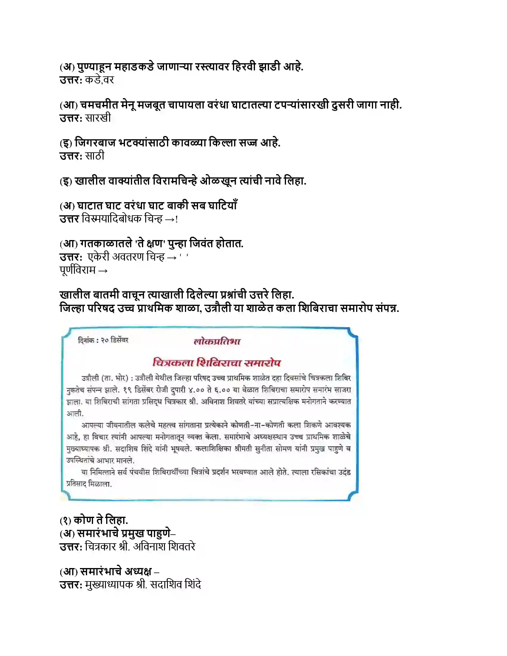 Maharashtra Board Class 8th मराठी सुलभभारती भाग - I घाटात घाट वरंधाघाट Revision Note 3