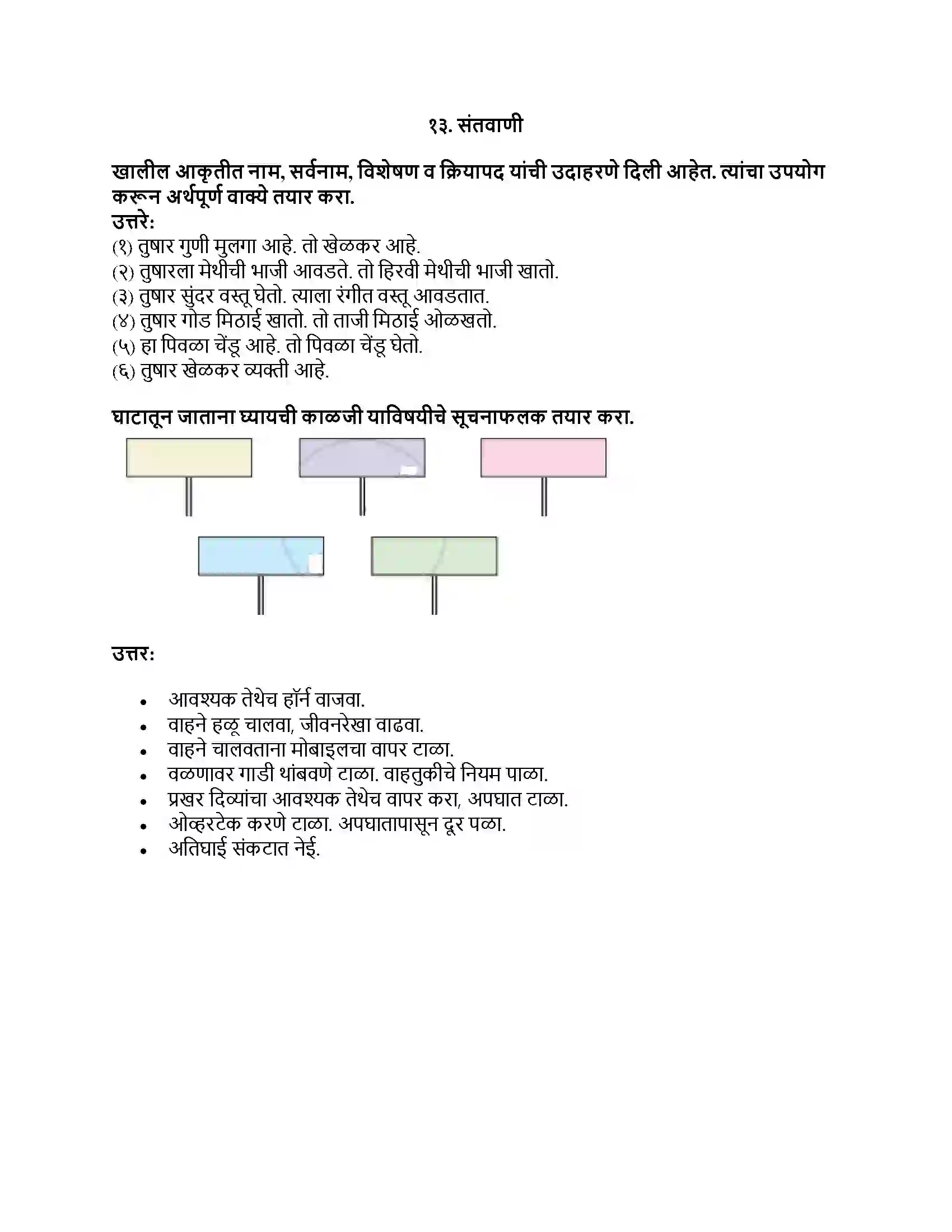 Maharashtra Board Class 8th मराठी सुलभभारती भाग - II संतवाणी Revision Note 1