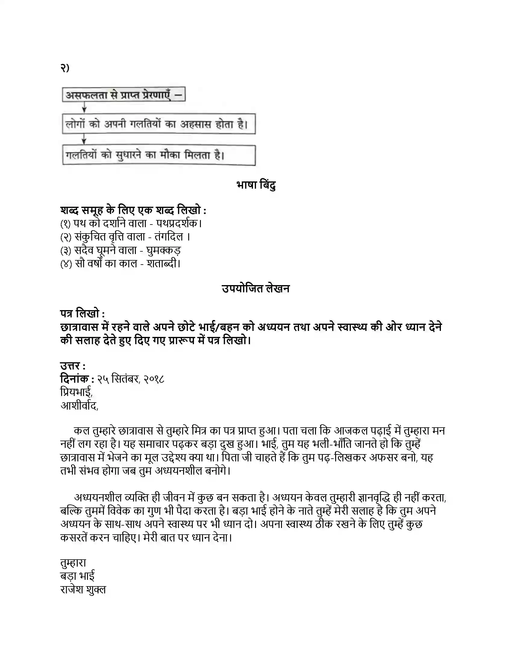 Maharashtra Board Class 8th हिंदी बालभारती (दूसरी इकाई) हारना भी हिम्मत का काम है... Revision Note 2