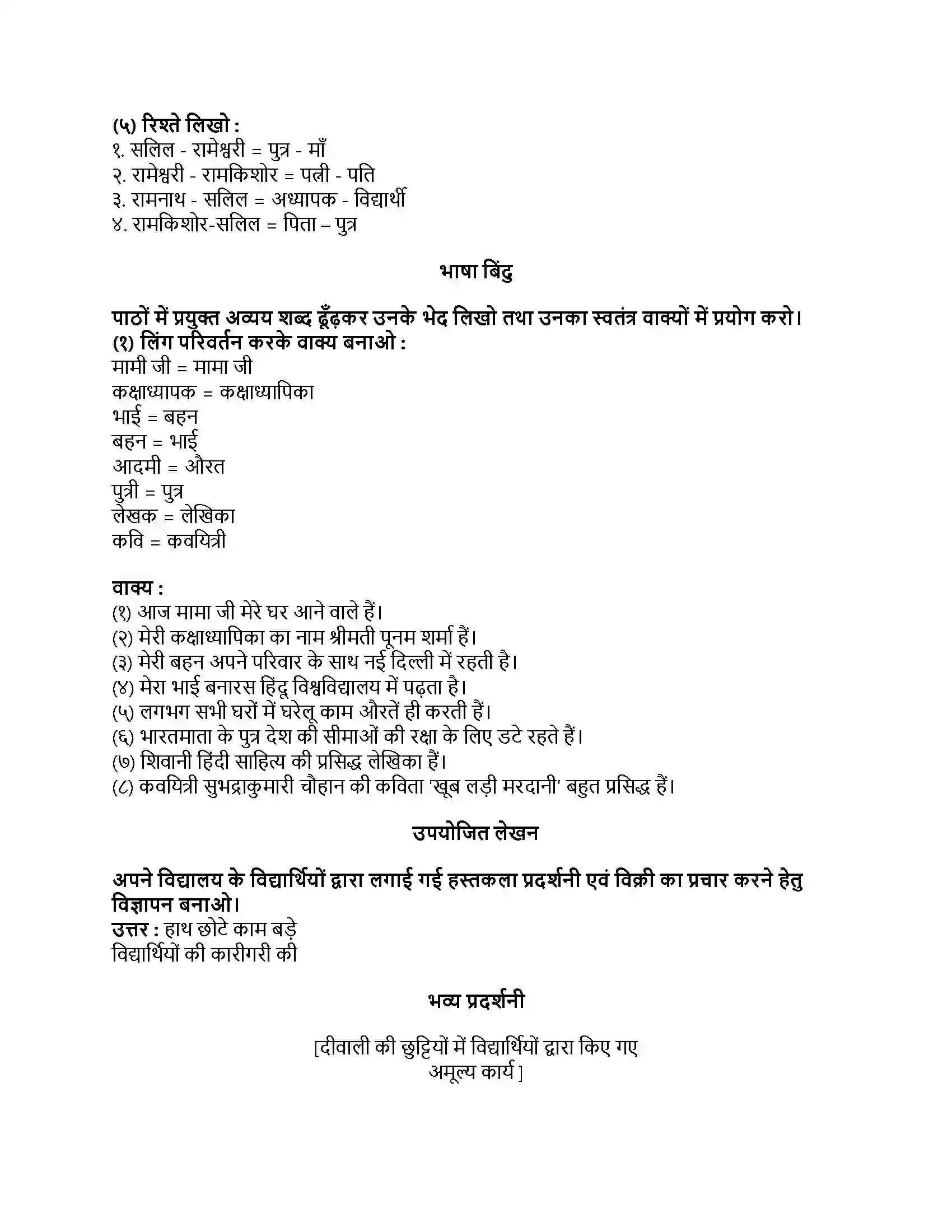 Maharashtra Board Class 8th हिंदी बालभारती (पहली इकाई) मन का रोगी Revision Note 3
