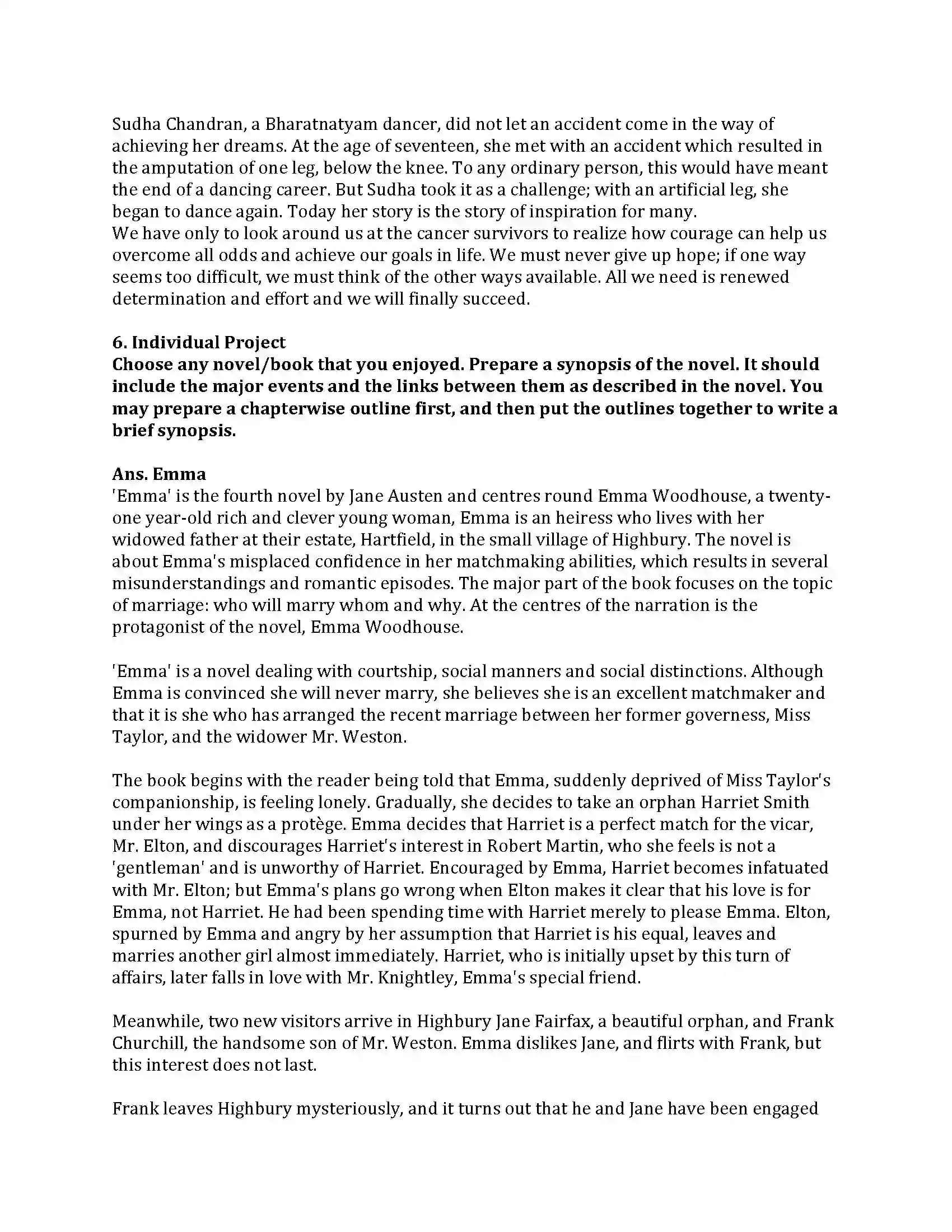 Maharashtra Board Class 9th English Kumar Bharati 1.2 A Synopsis - The Swiss Family Robinson Revision Note 6