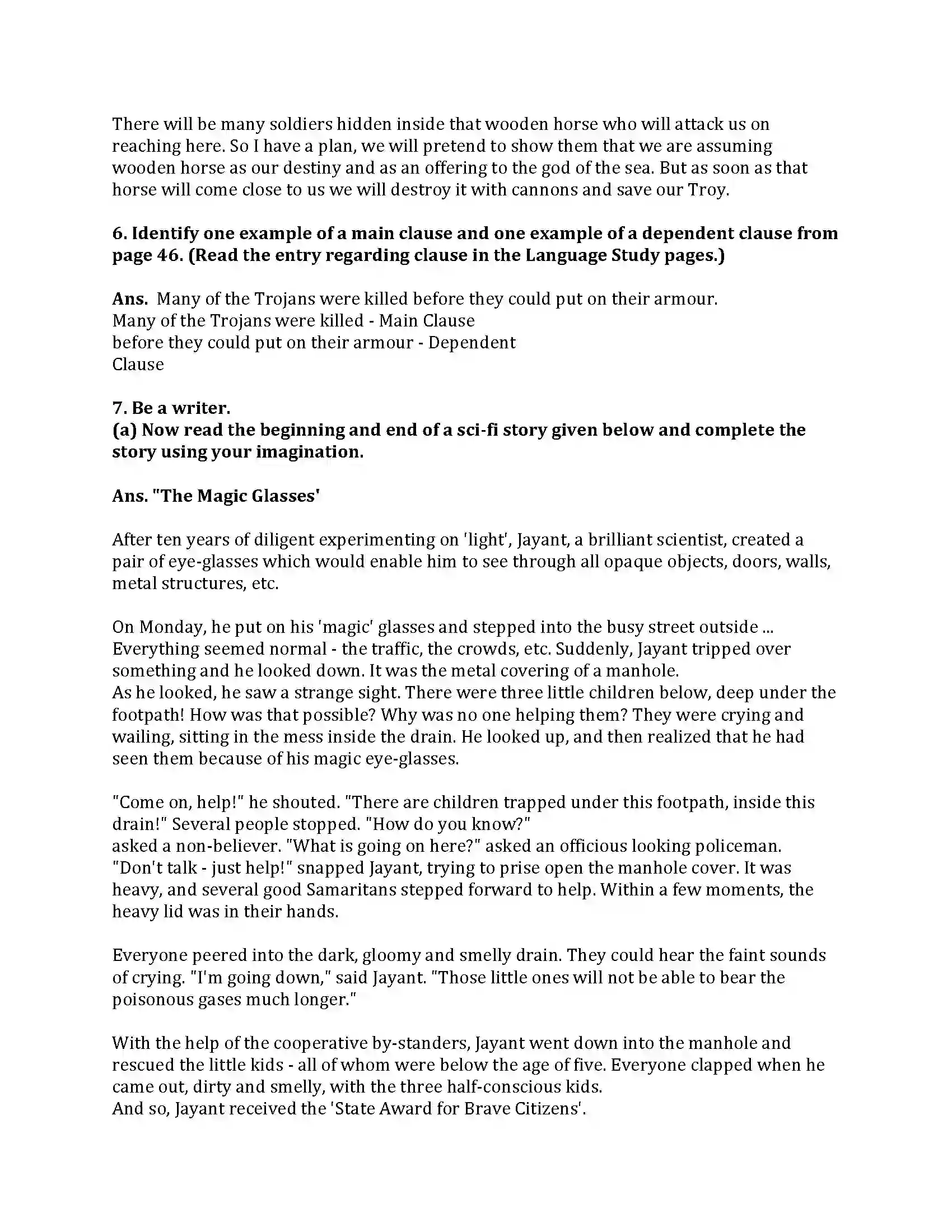 Maharashtra Board Class 9th English Kumar Bharati 2.4 The Fall of Troy Revision Note 8