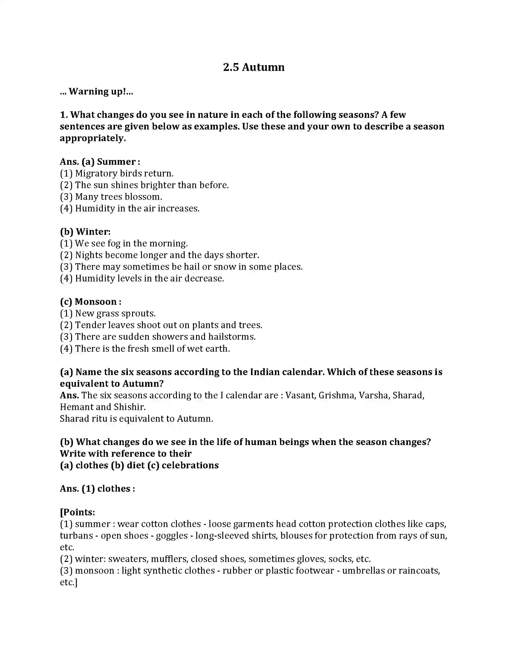 Maharashtra Board Class 9th English Kumar Bharati 2.5 Autumn Revision Note 1