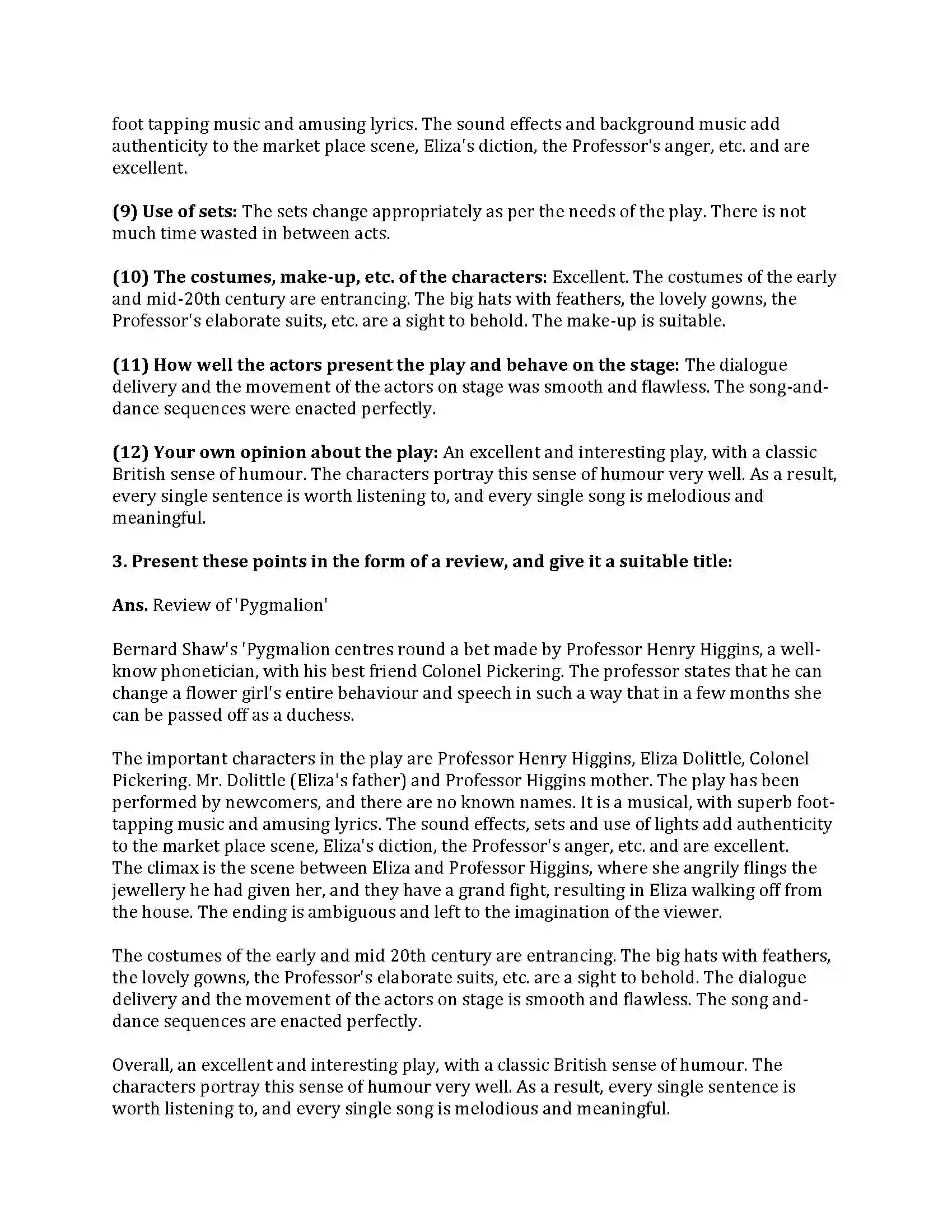 Maharashtra Board Class 9th English Kumar Bharati 2.6 The Past and Present Revision Note 2