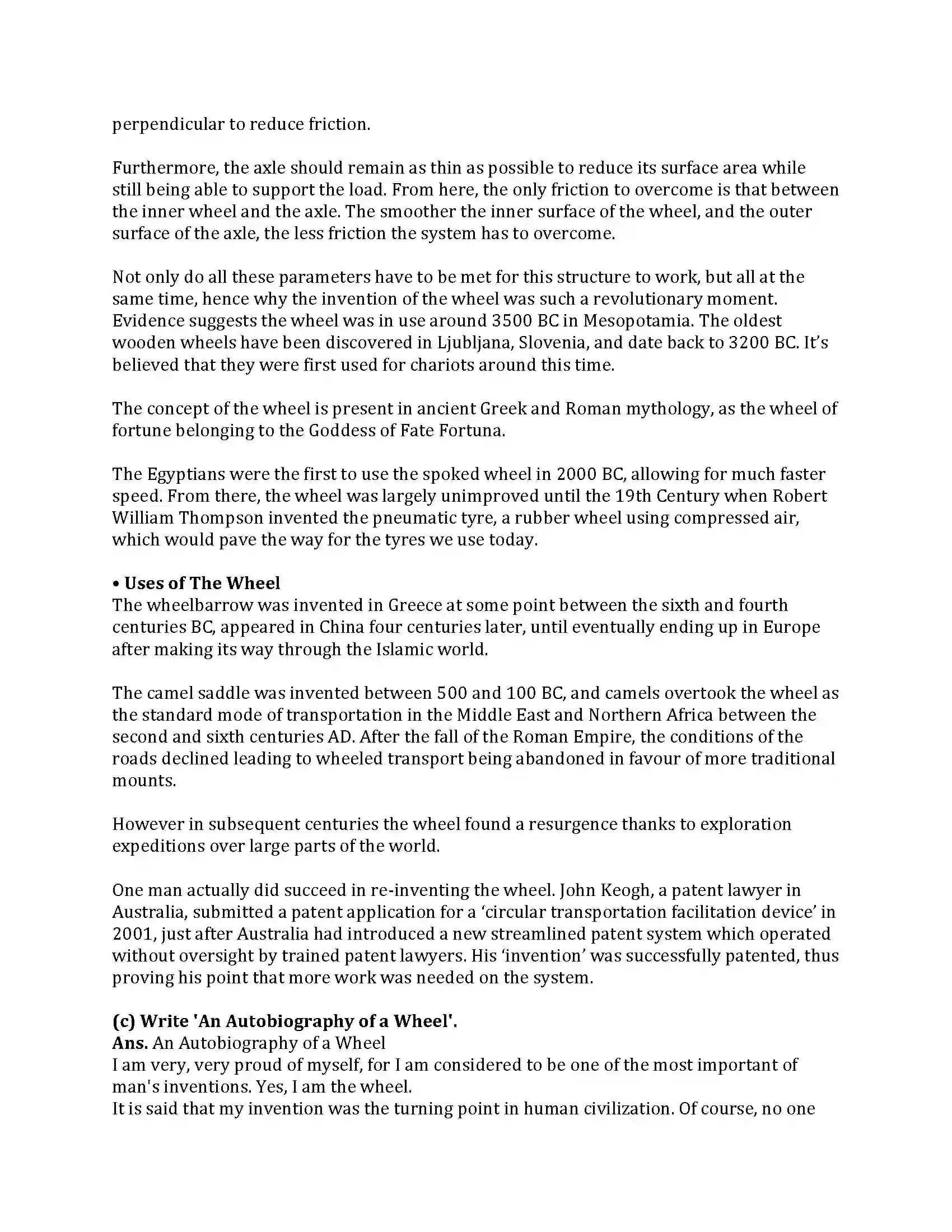 Maharashtra Board Class 9th English Kumar Bharati 2.6 The Past and Present Revision Note 6