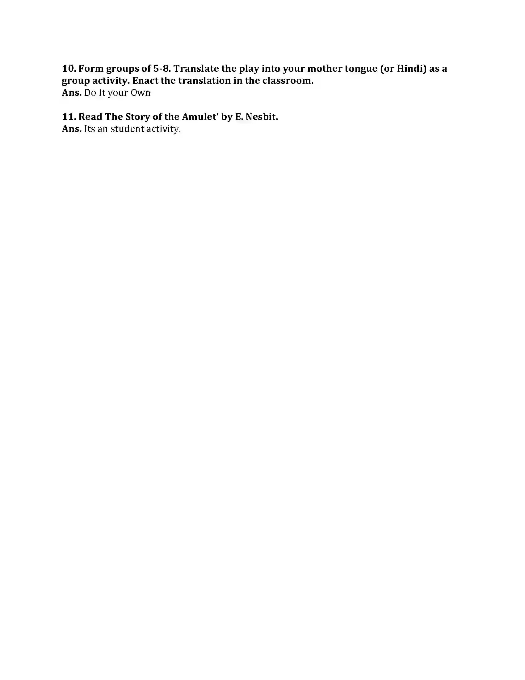Maharashtra Board Class 9th English Kumar Bharati 2.6 The Past and Present Revision Note 8