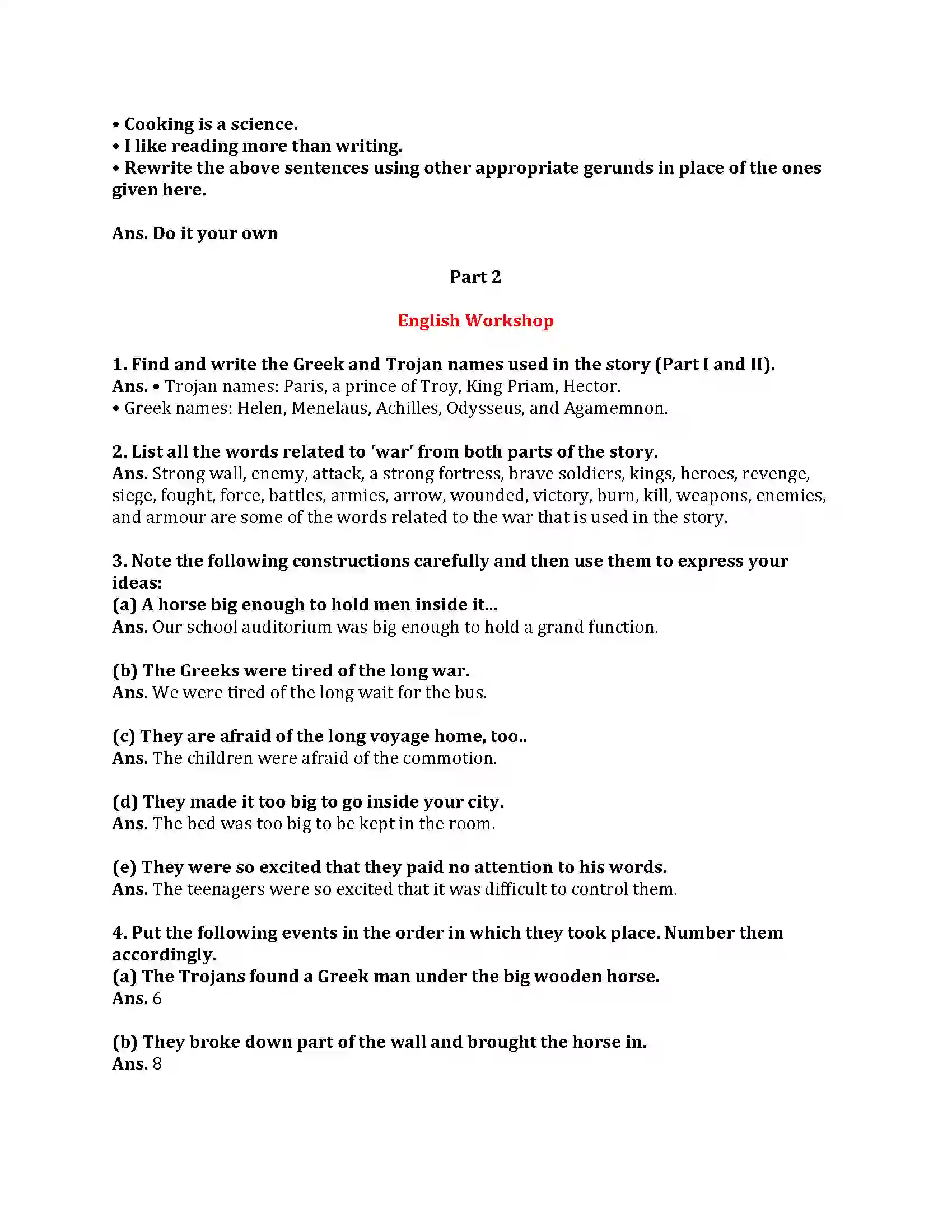 Maharashtra Board Class 9th My English Course Book 3.2 The Fall of Troy Revision Note 4