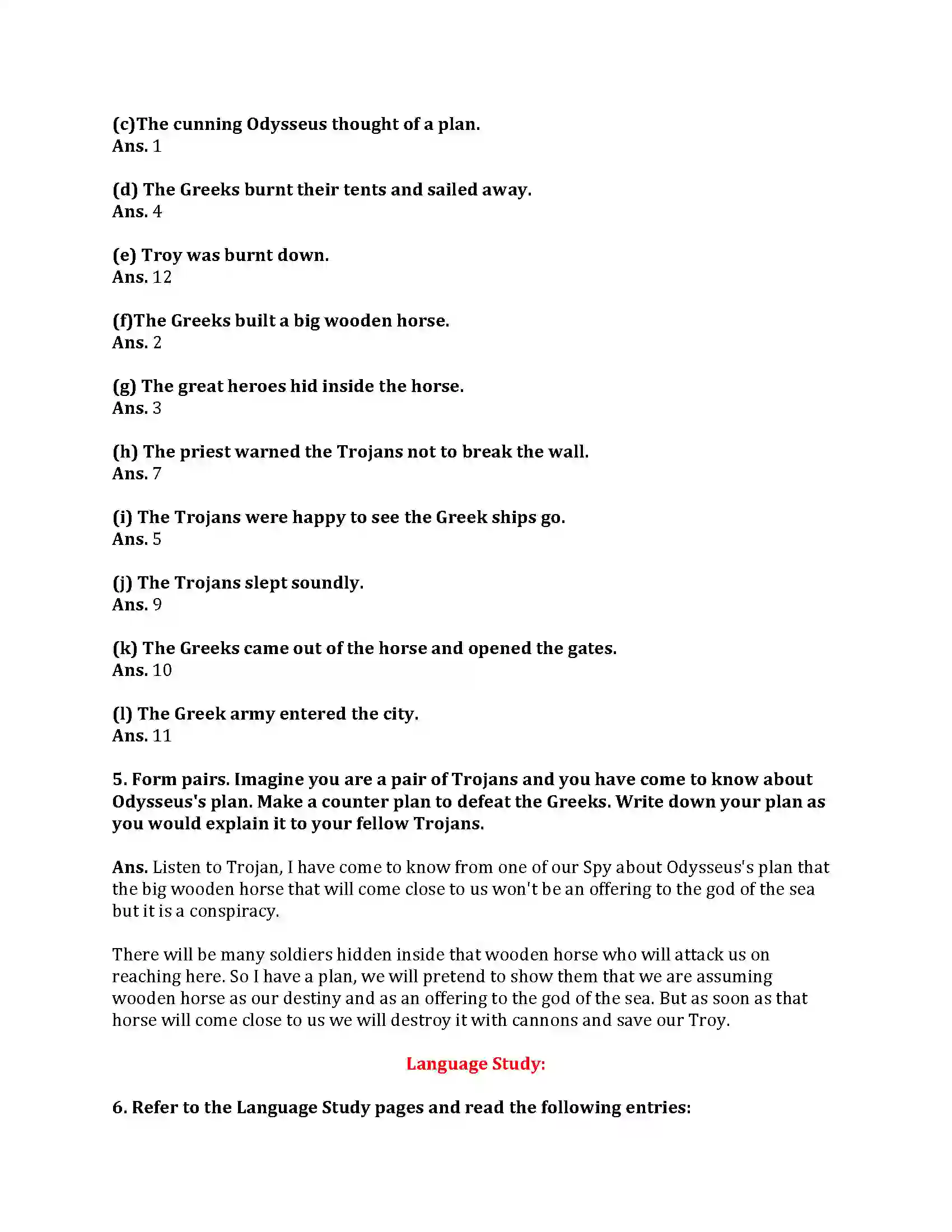 Maharashtra Board Class 9th My English Course Book 3.2 The Fall of Troy Revision Note 5