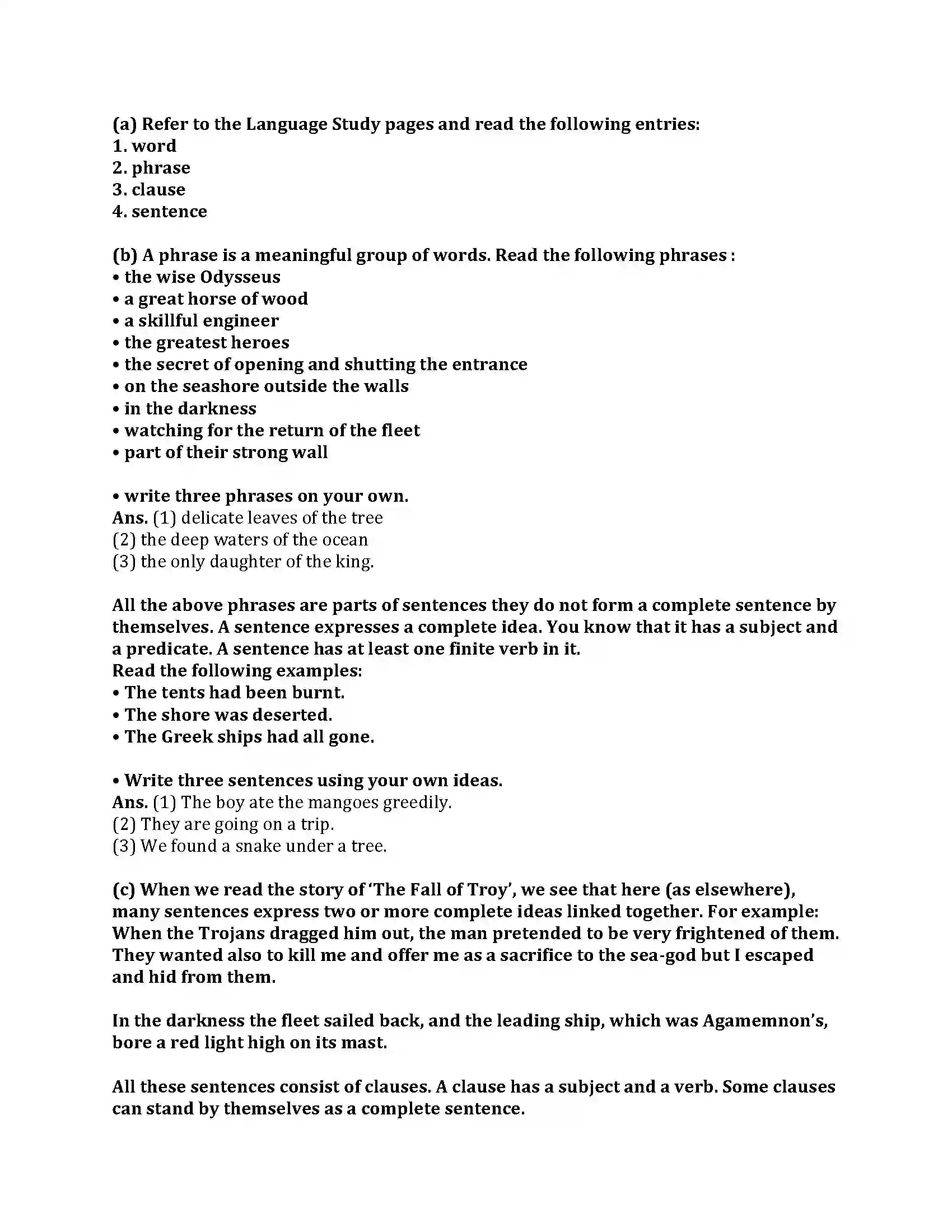 Maharashtra Board Class 9th My English Course Book 3.2 The Fall of Troy Revision Note 6