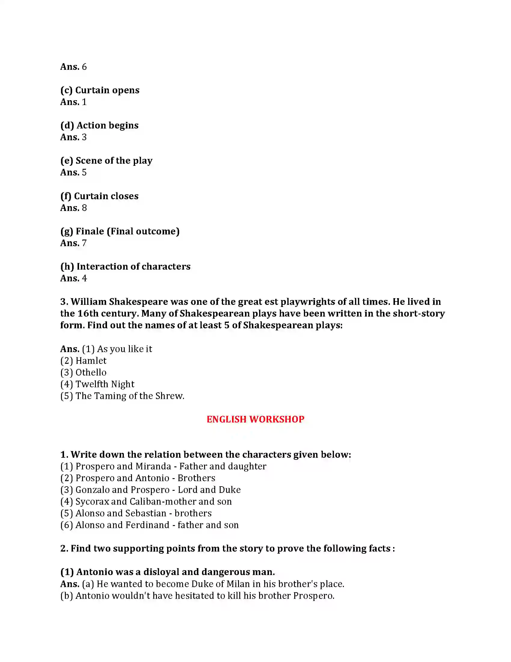 Maharashtra Board Class 9th My English Course Book 4.4 The Tempest Revision Note 2