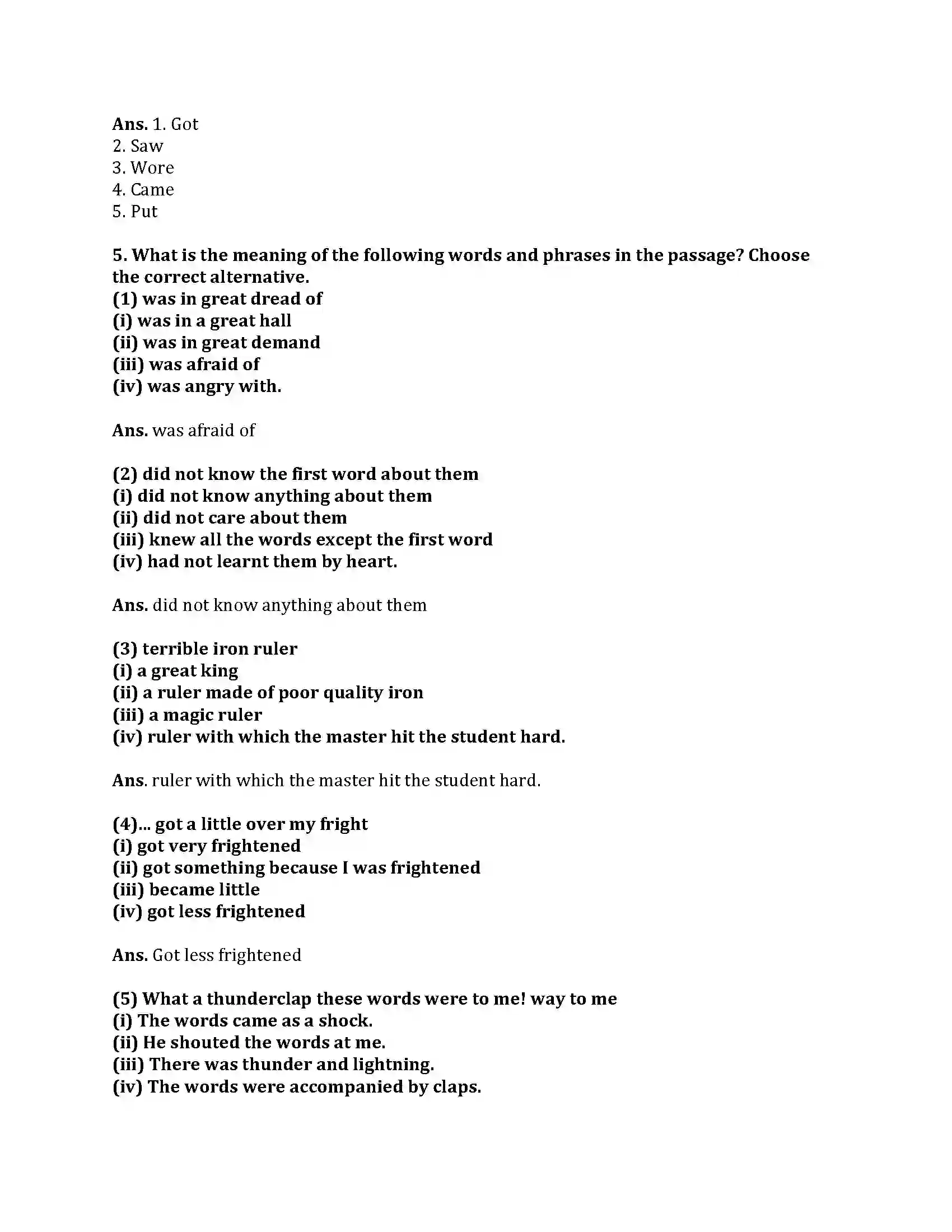 Maharashtra Board Class 9th My English Course Book 4.5 The Last Lesson Revision Note 3